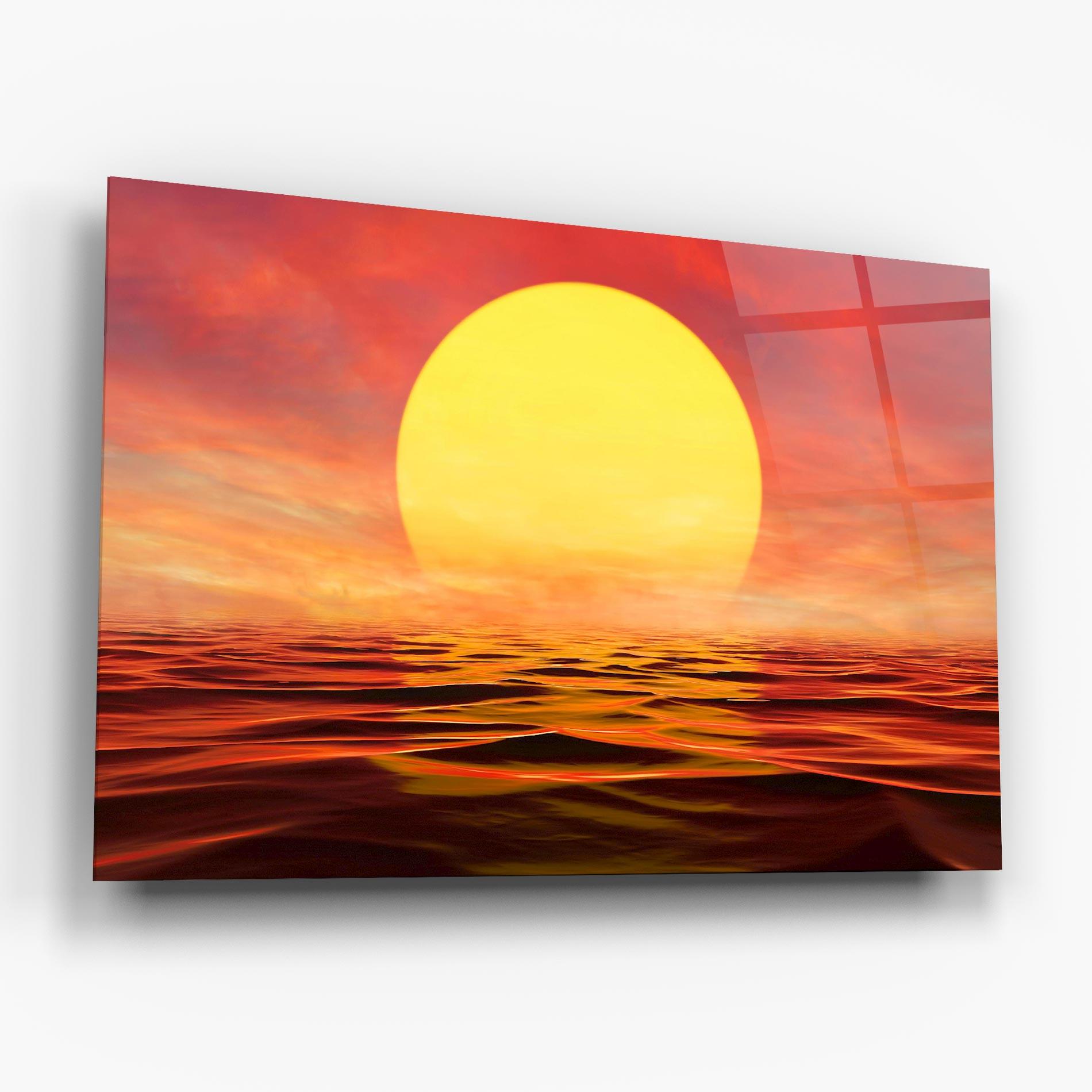 Tablou Sticla Clouds Reflection Sky mockup 6