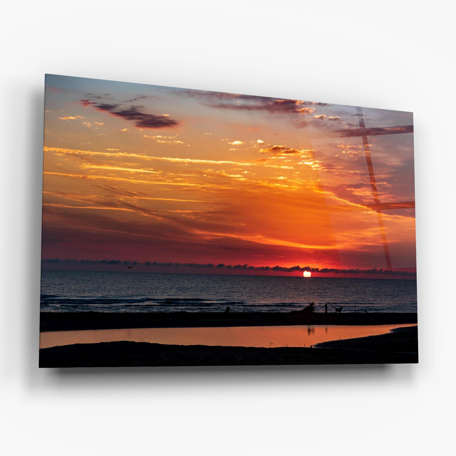 Tablou Sticla Colorful Sunrise Sea mockup 6