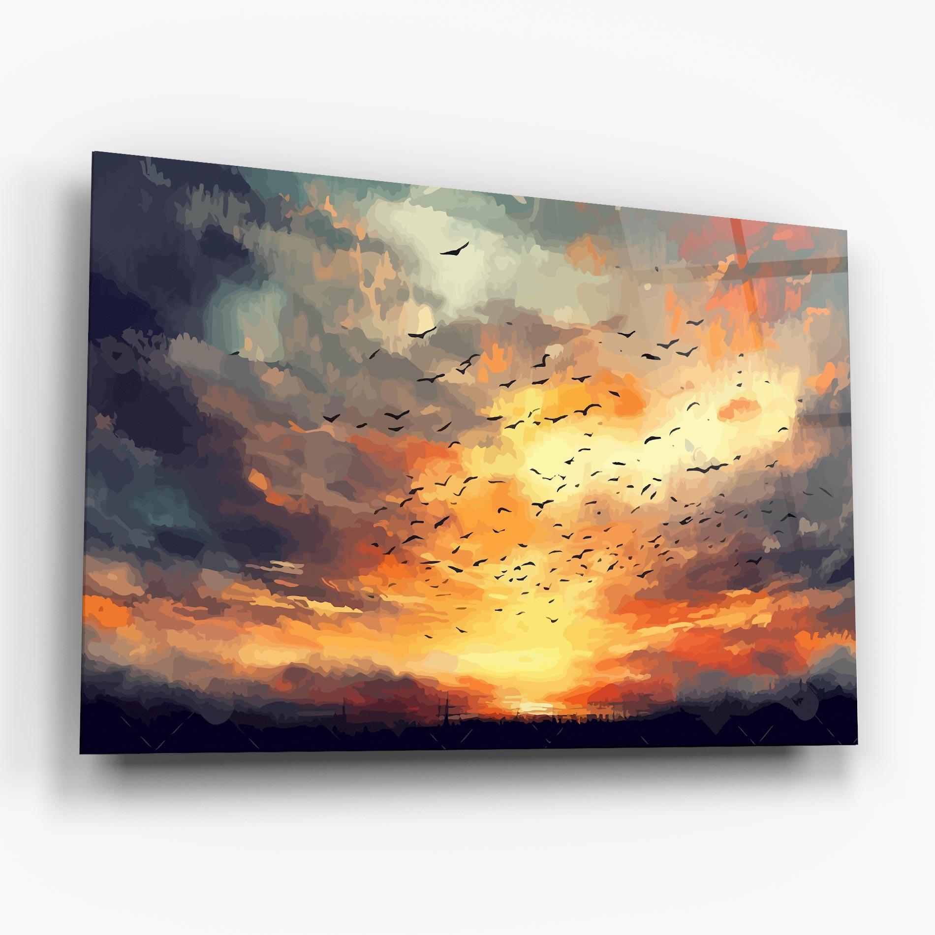 Tablou Sticla Majestic Sunset mockup 6
