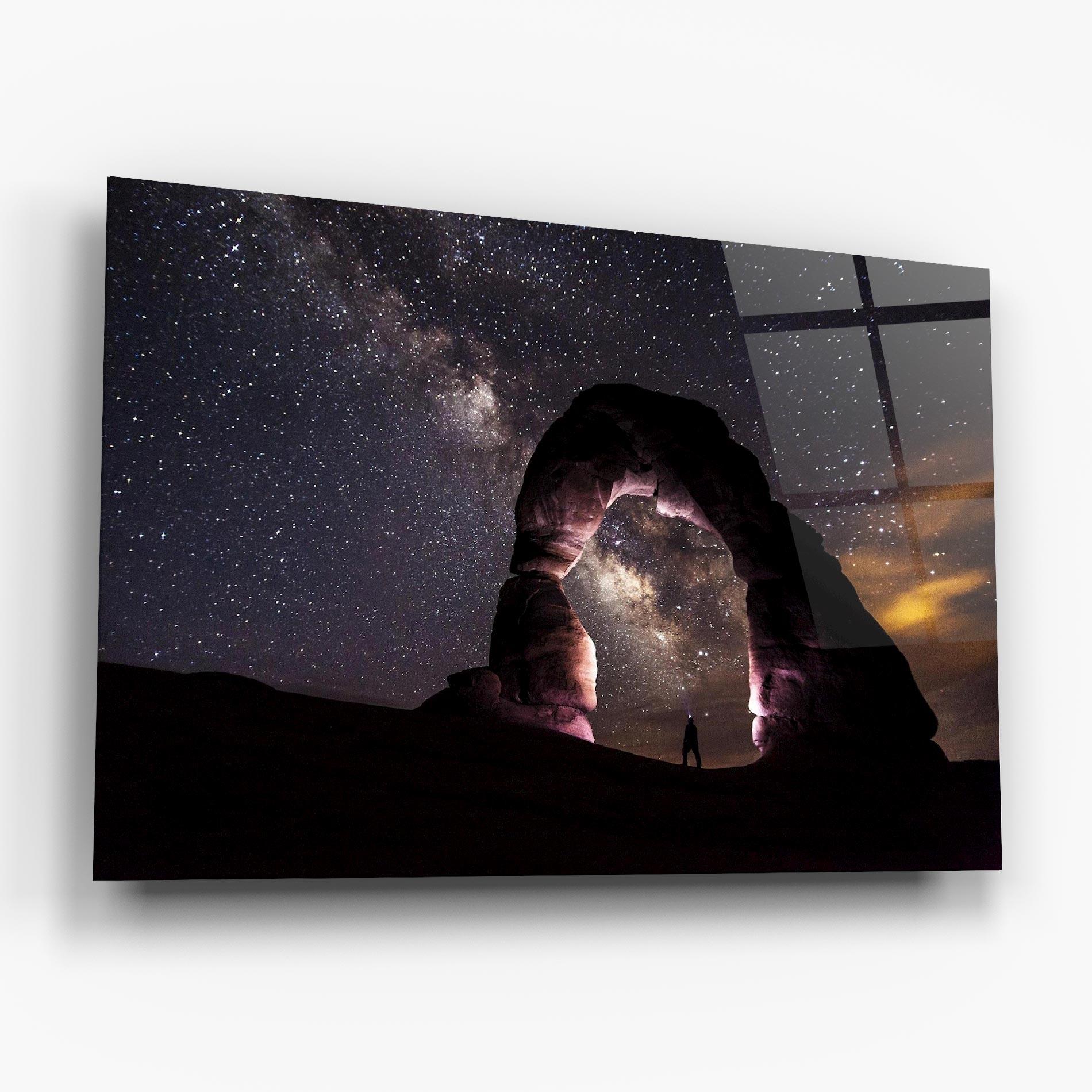 Tablou Sticla Stars Landscape mockup 6