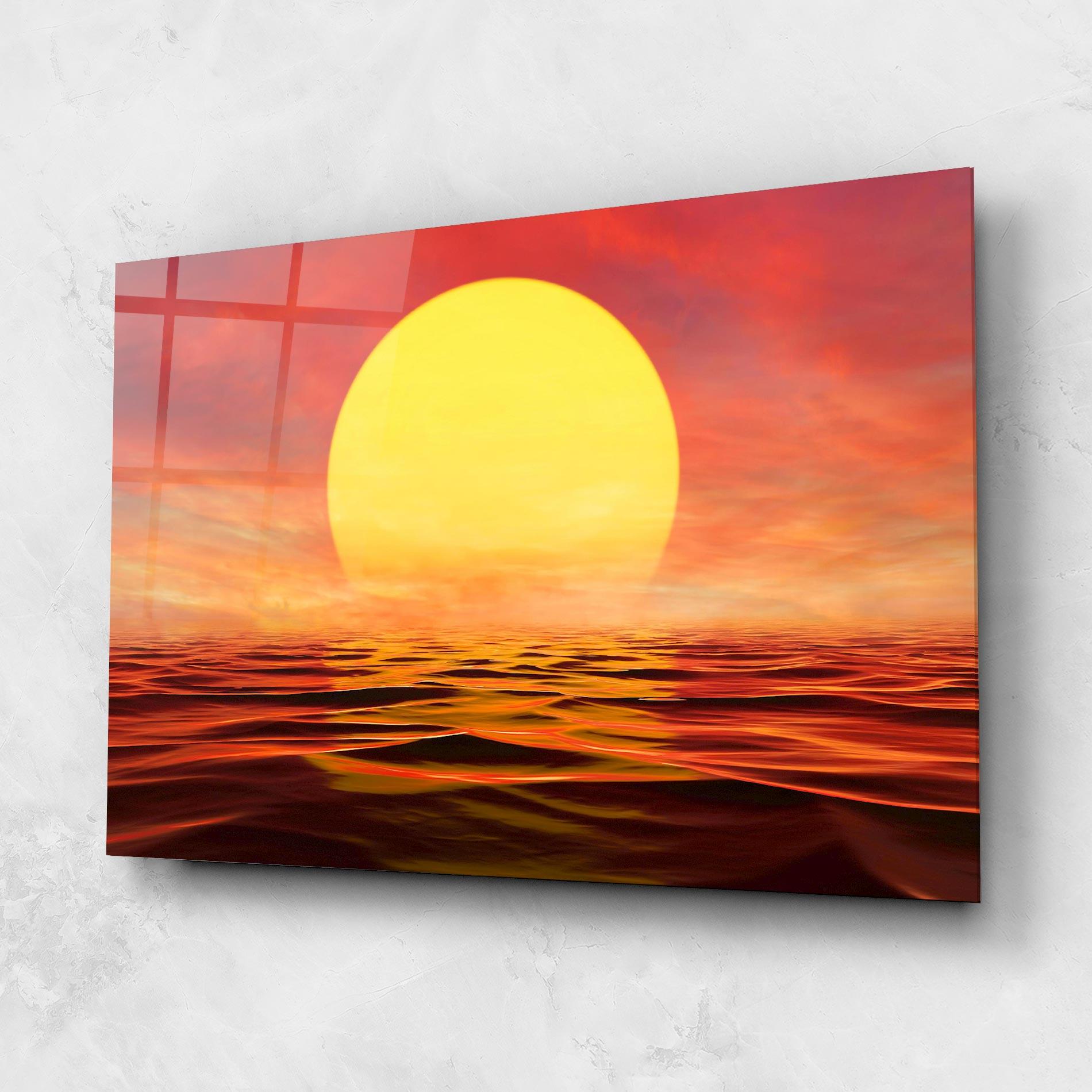 Tablou Sticla Clouds Reflection Sky mockup 1