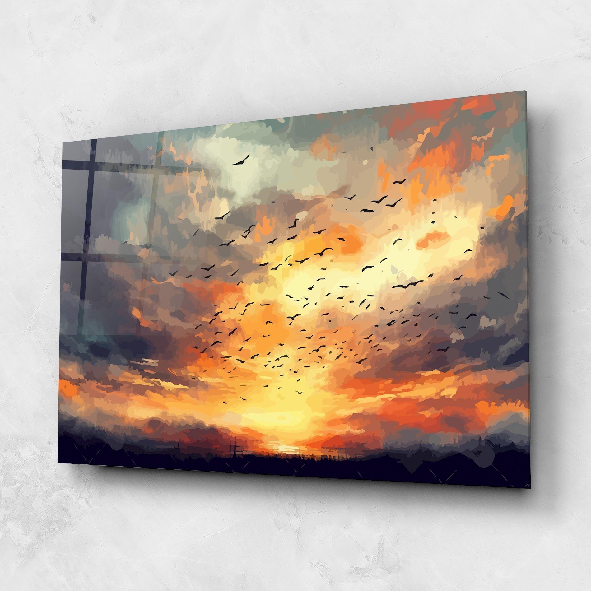 Tablou Sticla Majestic Sunset mockup 1