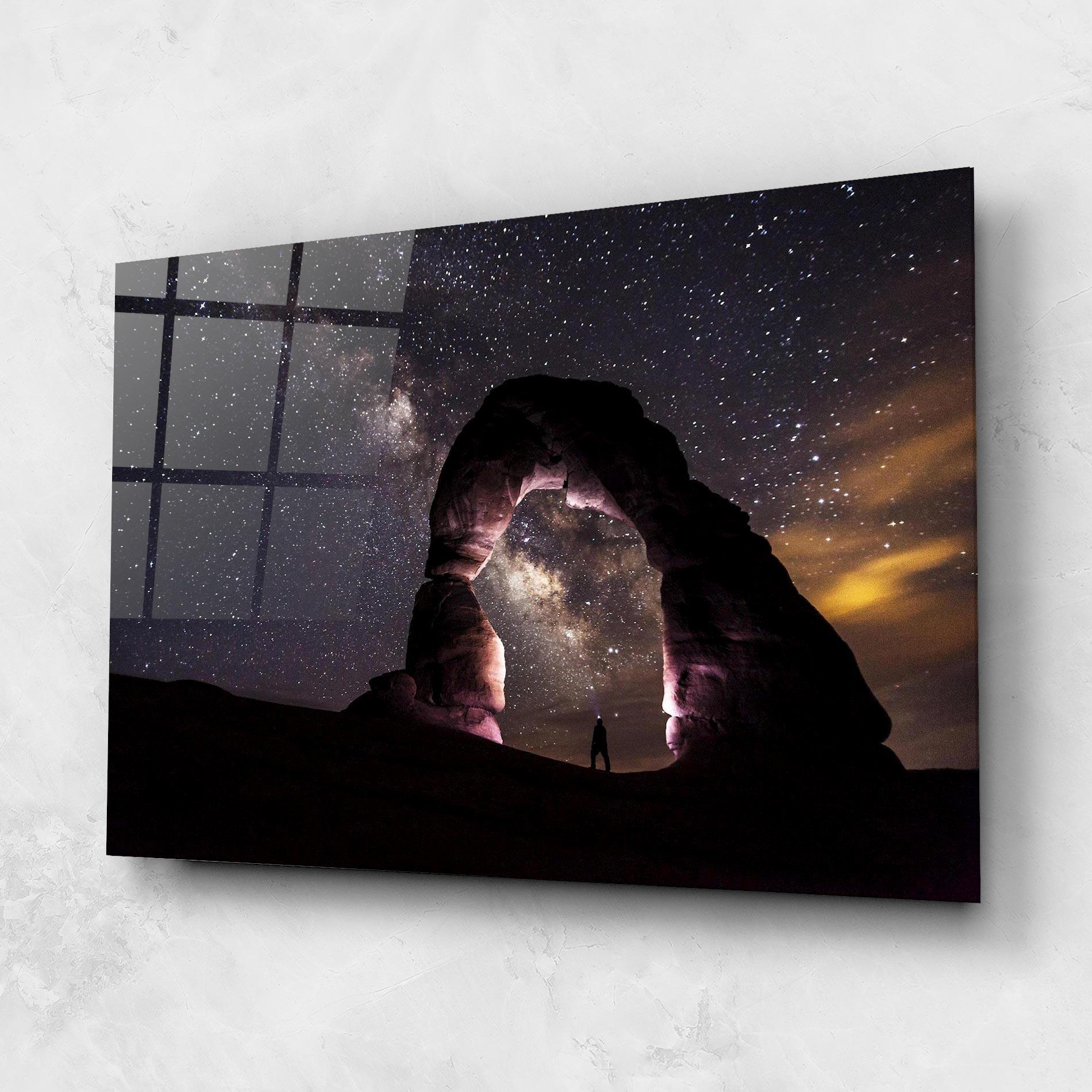 Tablou Sticla Stars Landscape mockup 1