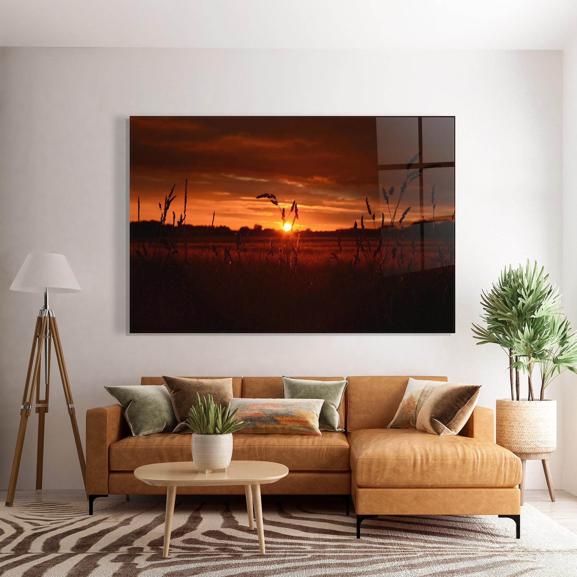 Tablou Sticla Field Shilouette mockup 7