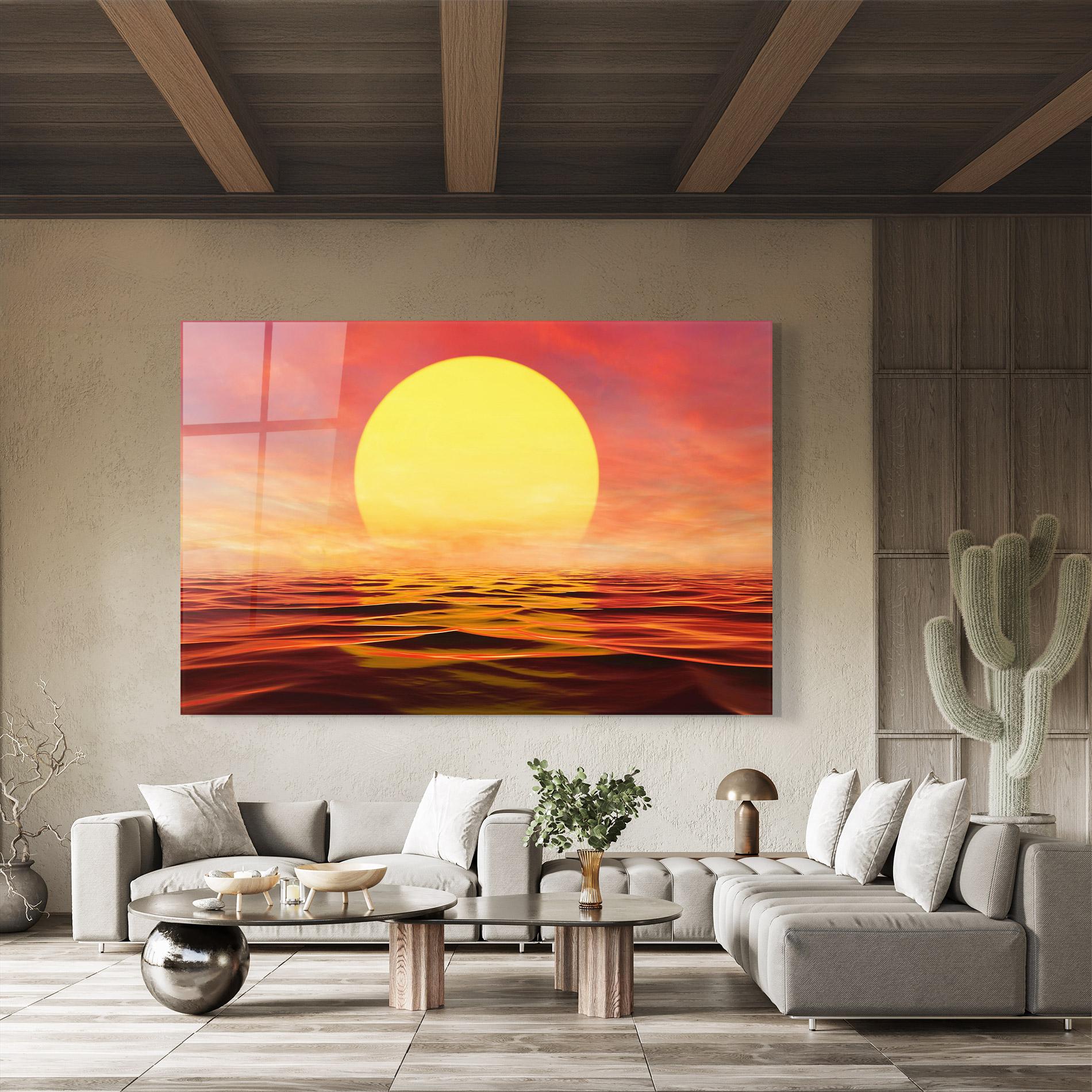 Tablou Sticla Clouds Reflection Sky mockup 8