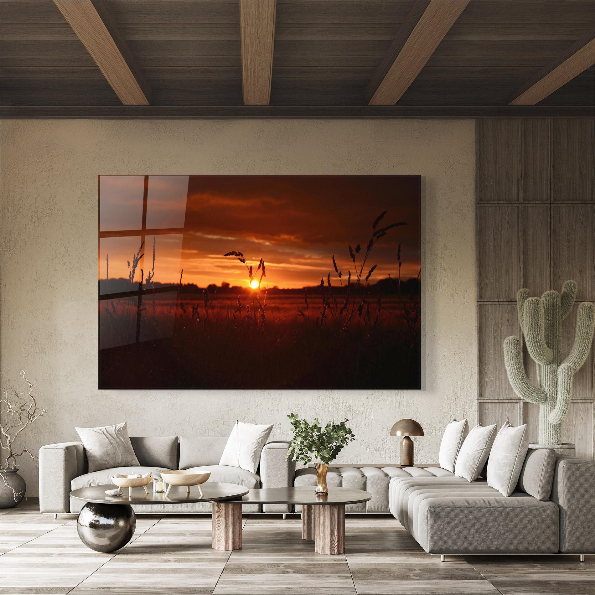 Tablou Sticla Field Shilouette mockup 8