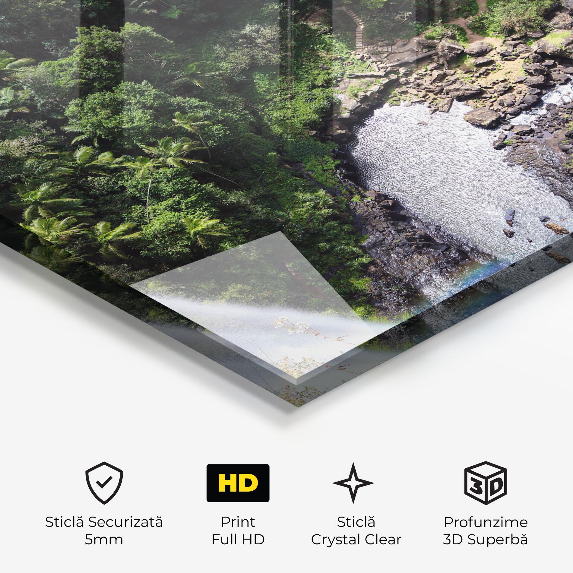 Tablou Sticla Top Waterfall View mockup 3