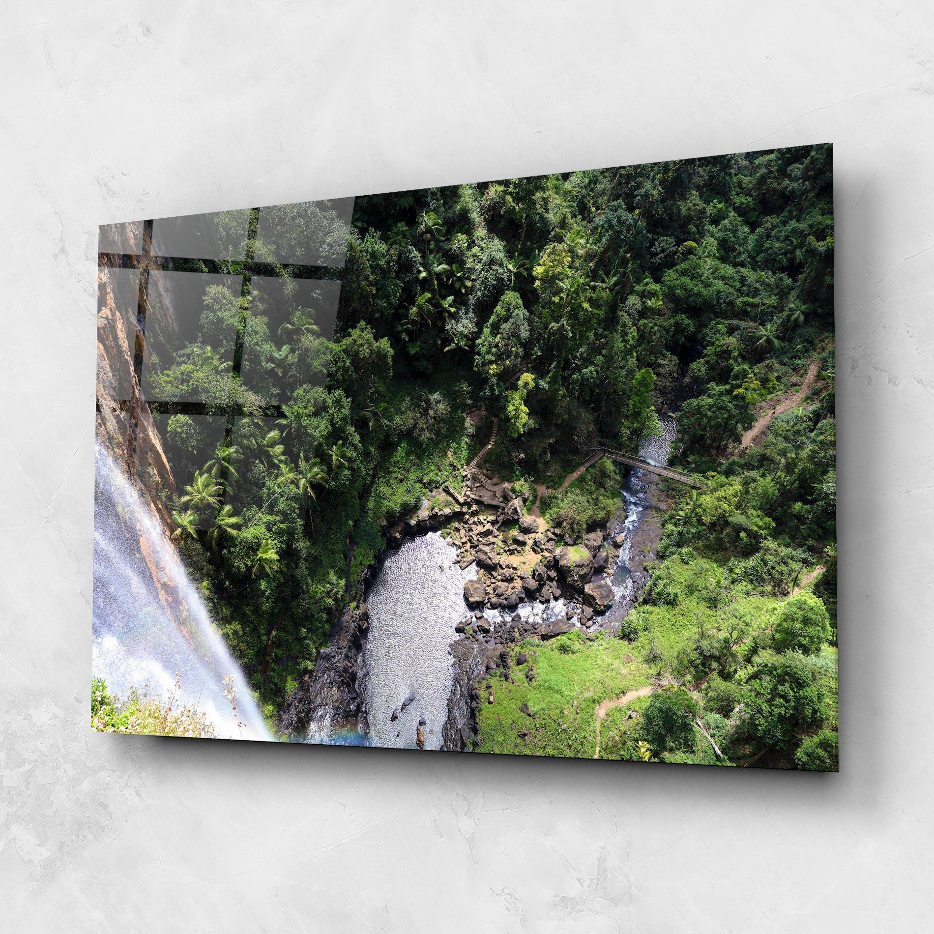 Tablou Sticla Top Waterfall View mockup 1