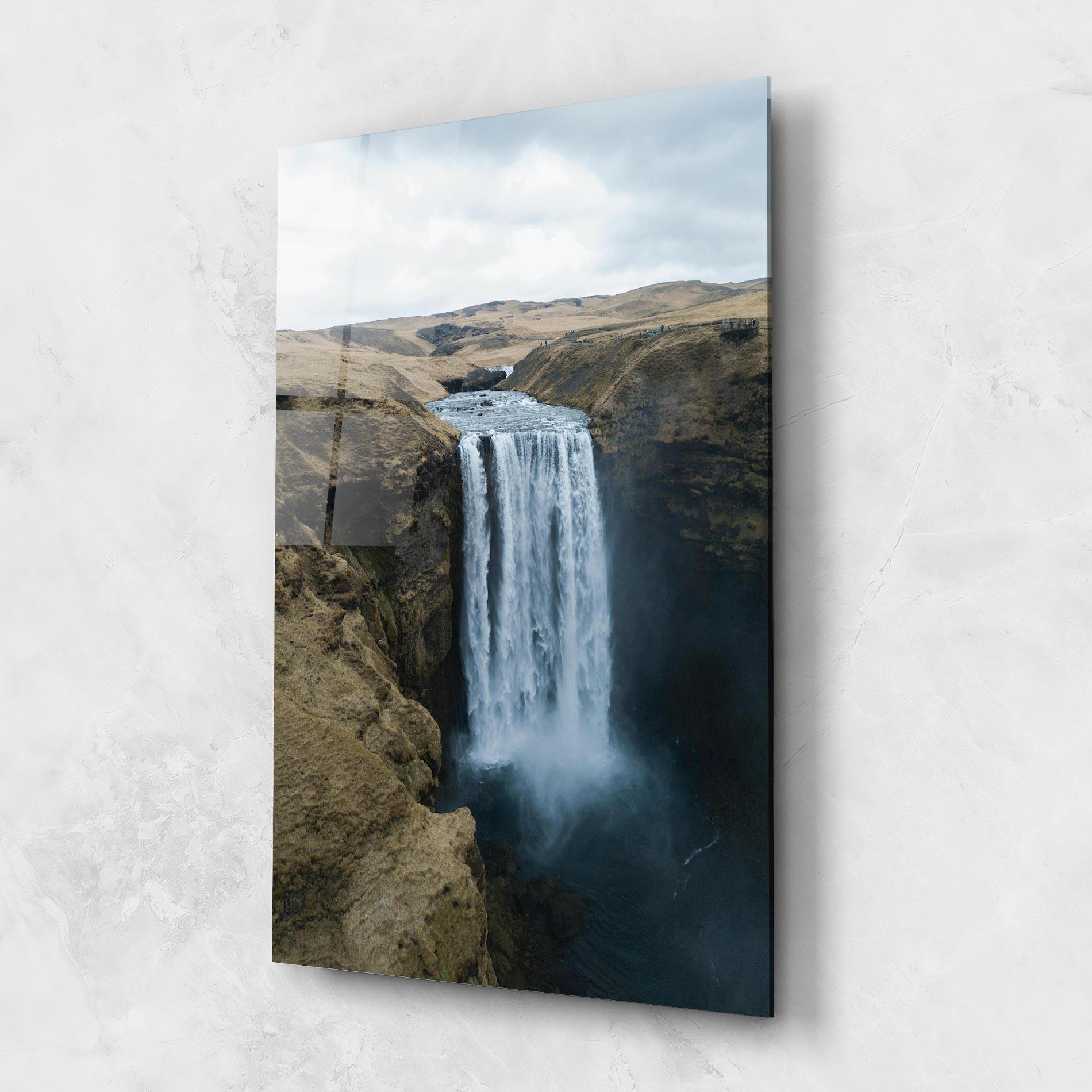 Tablou Sticla Desert Vibe Waterfall mockup 1