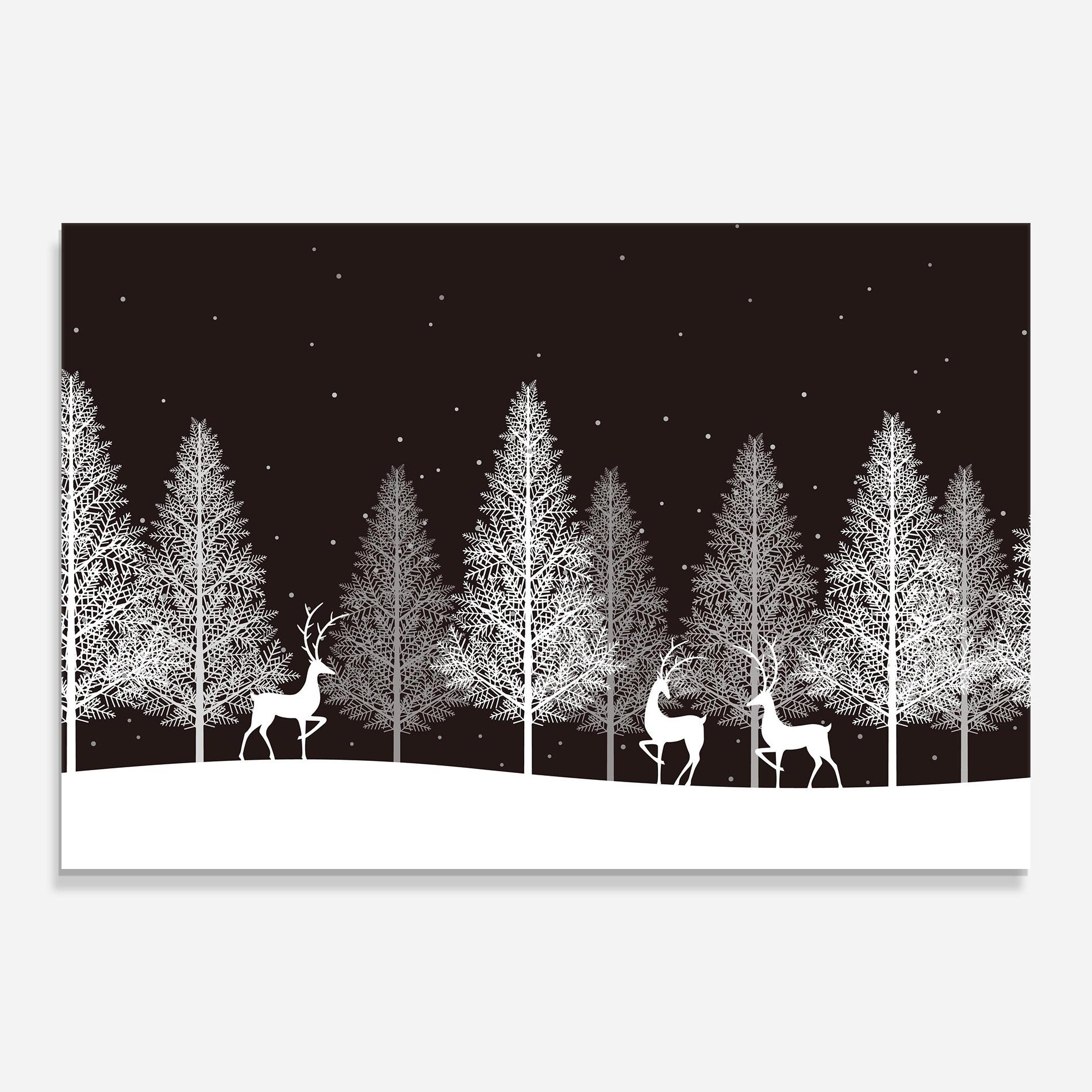 Tablou Sticla Brown Sky Winter mockup 0