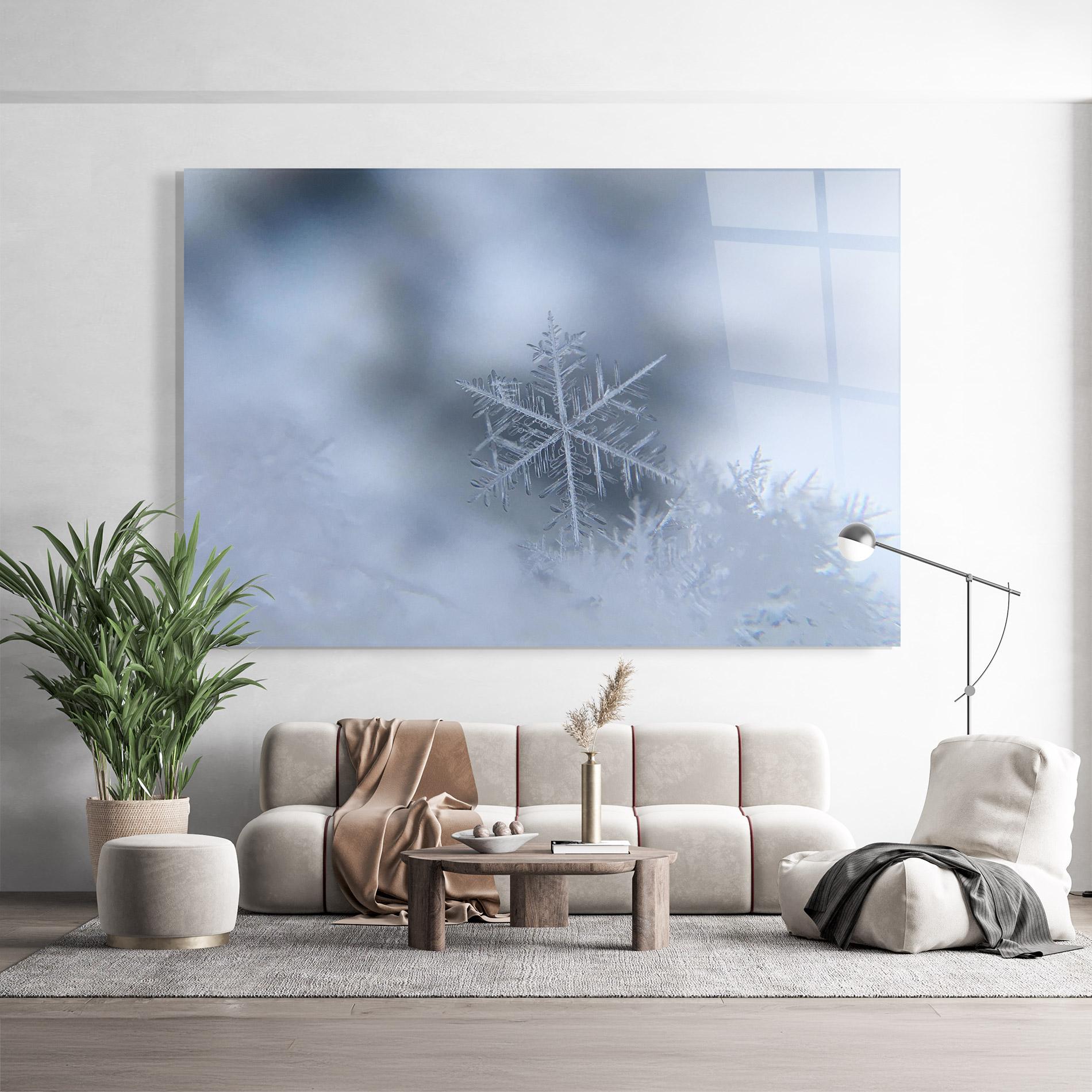 Tablou Sticla Pretty Snowflake mockup 9