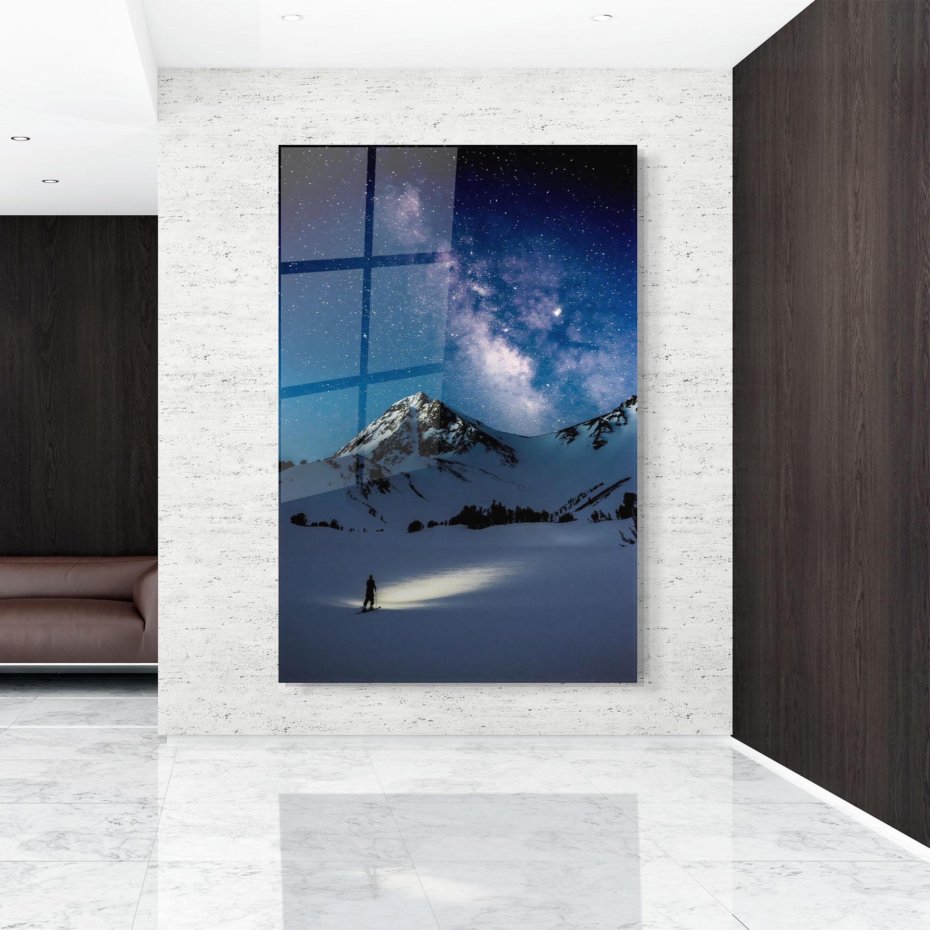 Tablou Sticla Pretty Sky Winter mockup 9