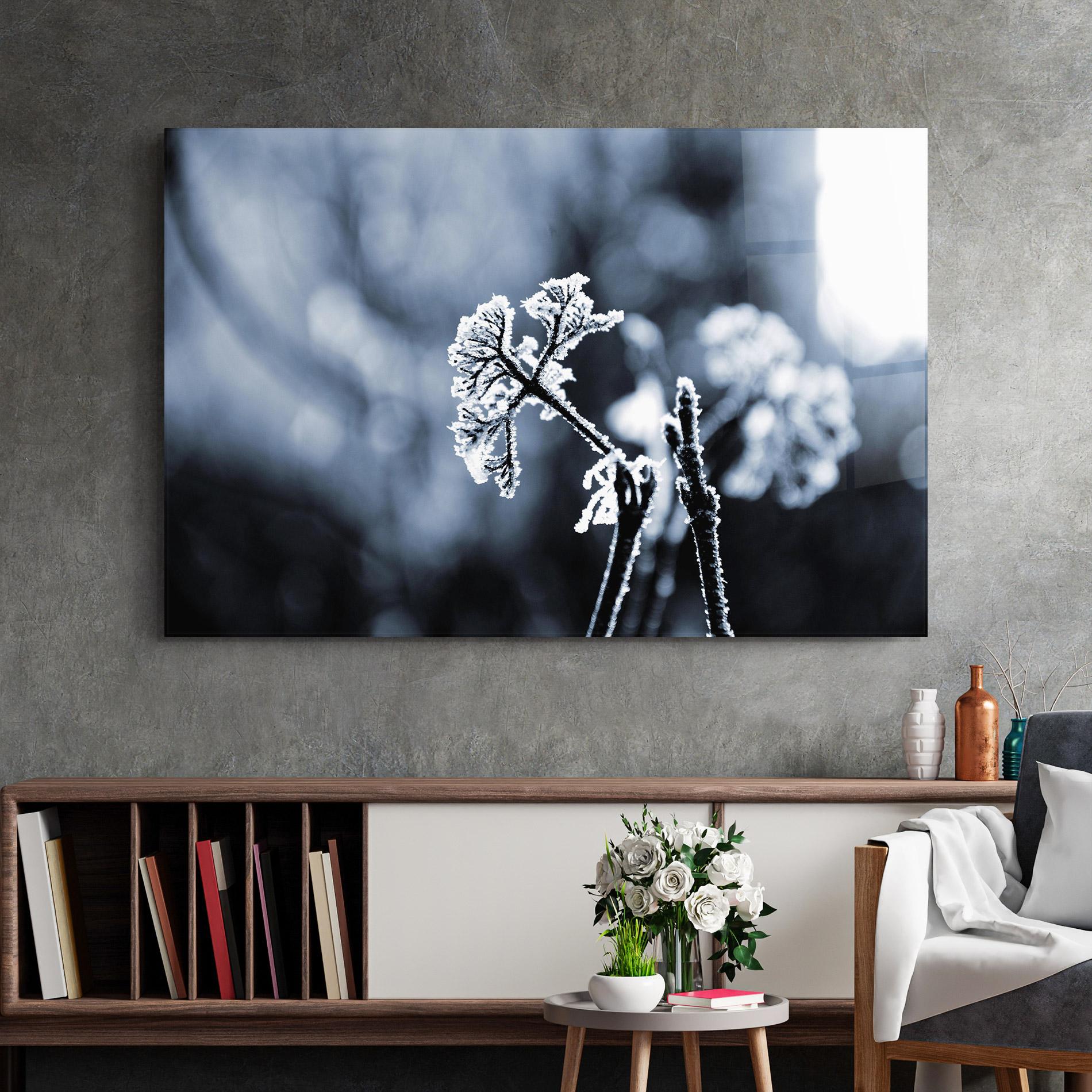 Tablou Sticla Winter Plant mockup 2