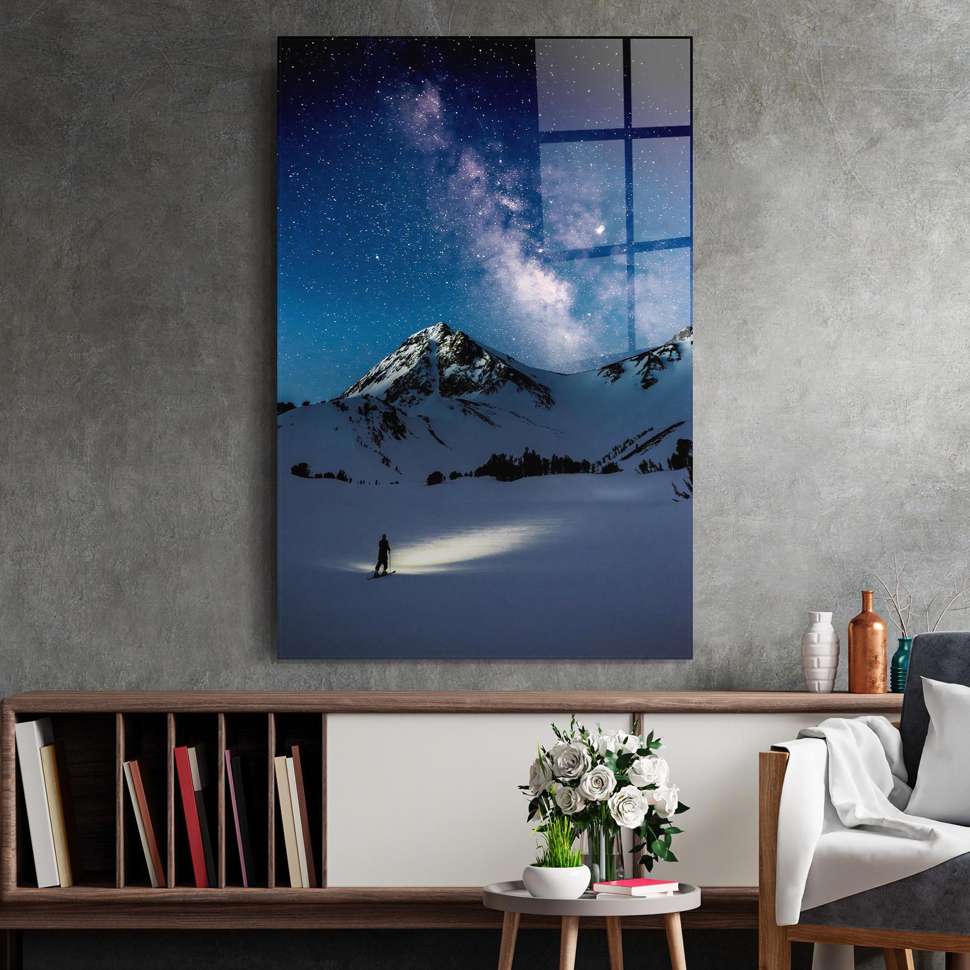 Tablou Sticla Pretty Sky Winter mockup 2