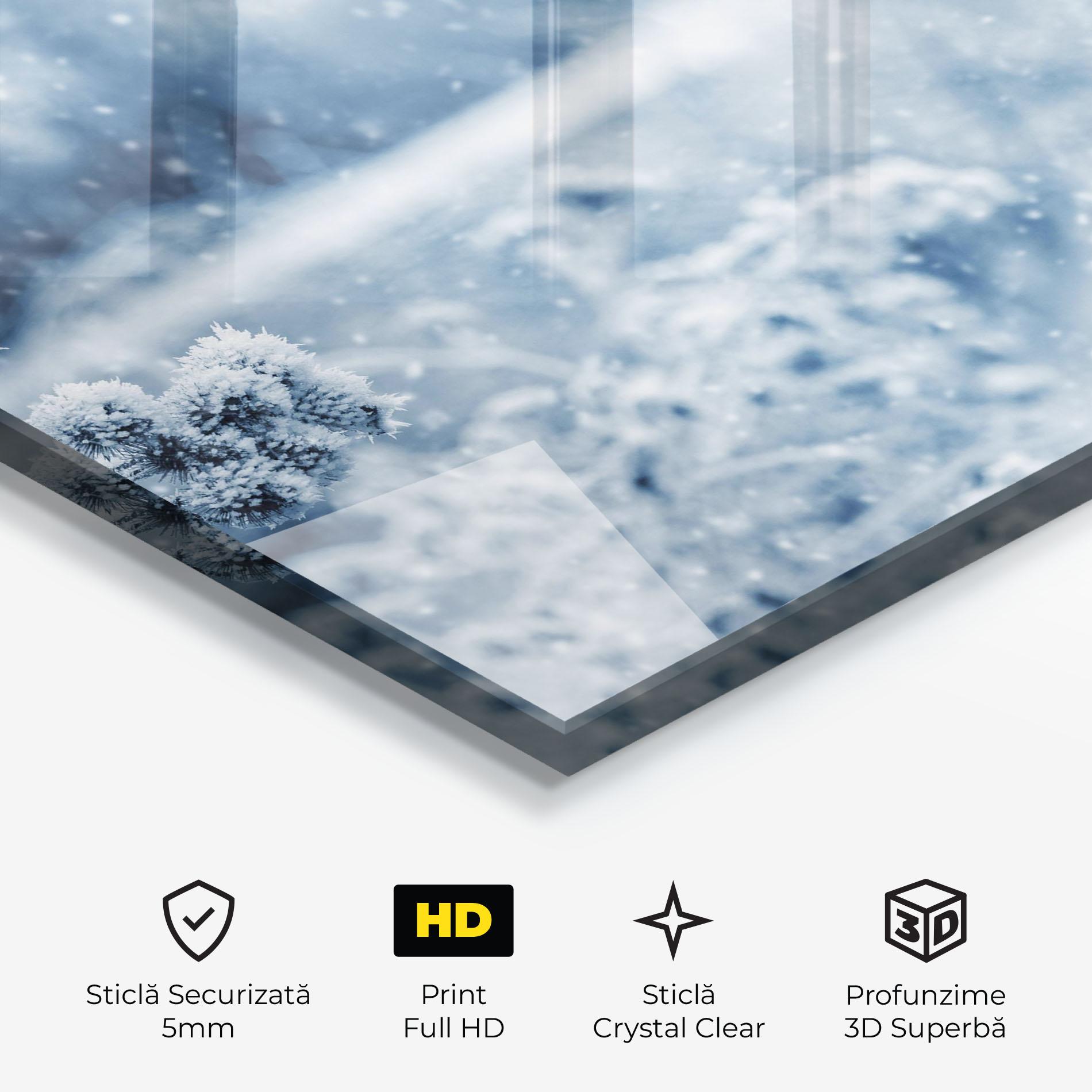 Tablou Sticla Pretty Winter Plants mockup 3