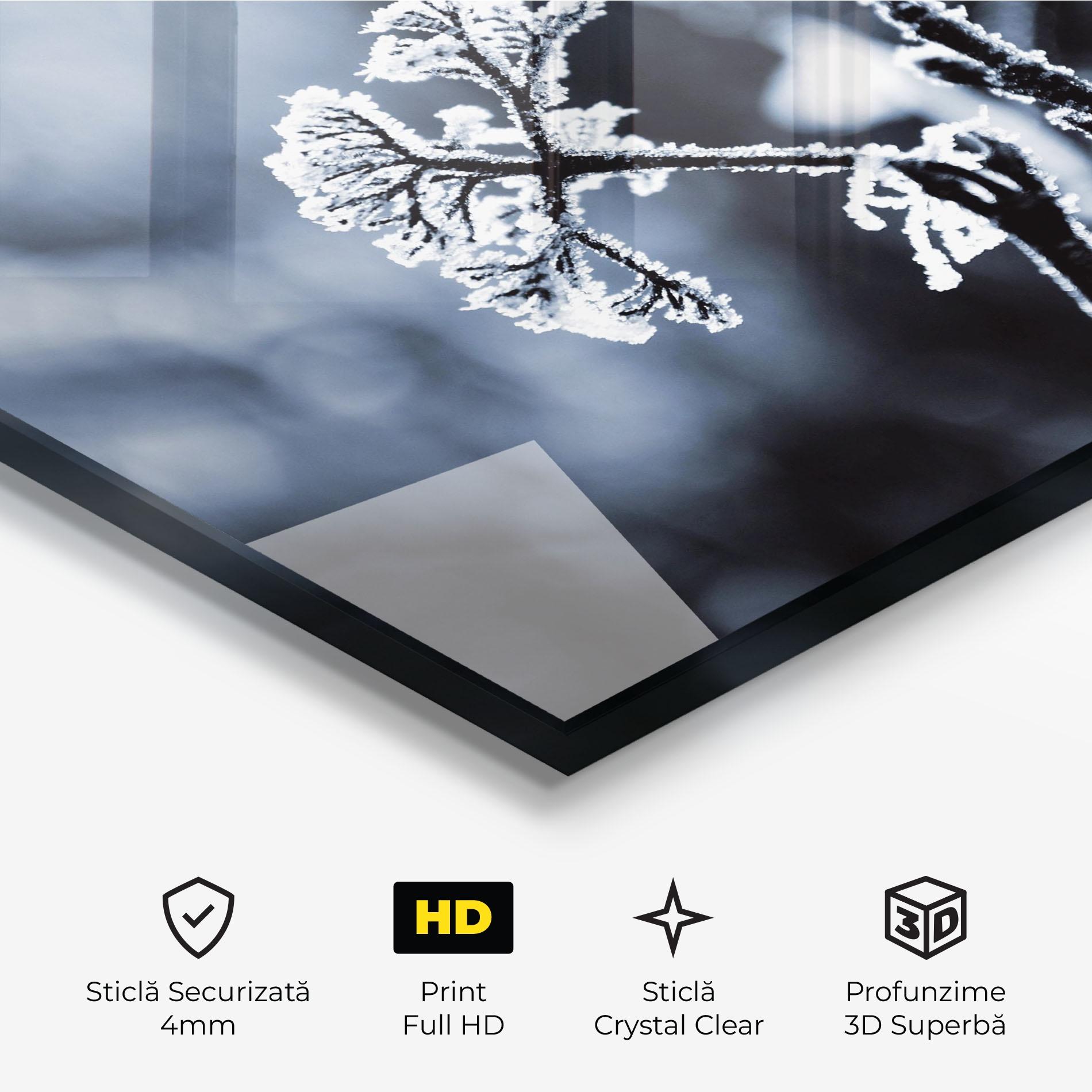 Tablou Sticla Winter Plant mockup 3