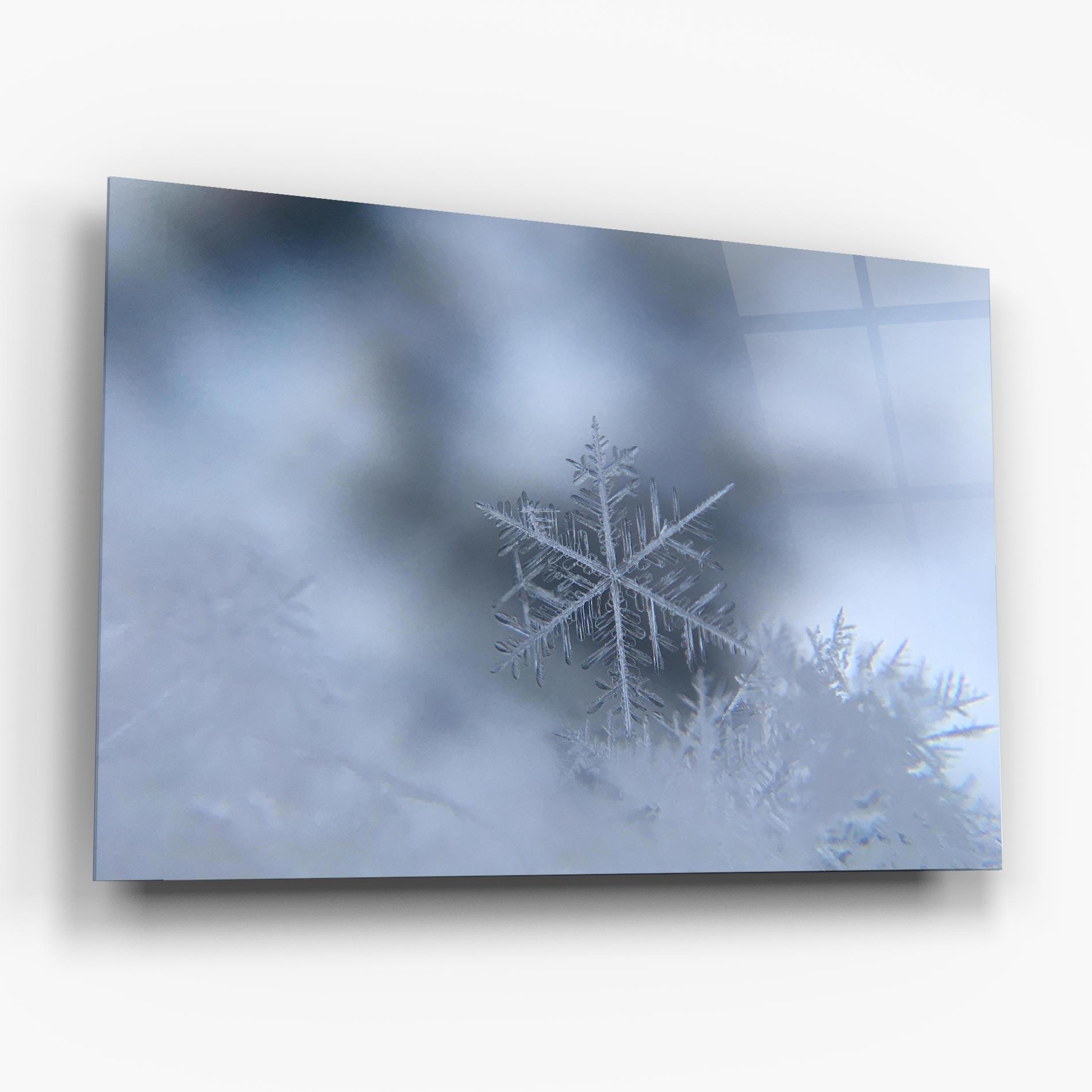 Tablou Sticla Pretty Snowflake mockup 6