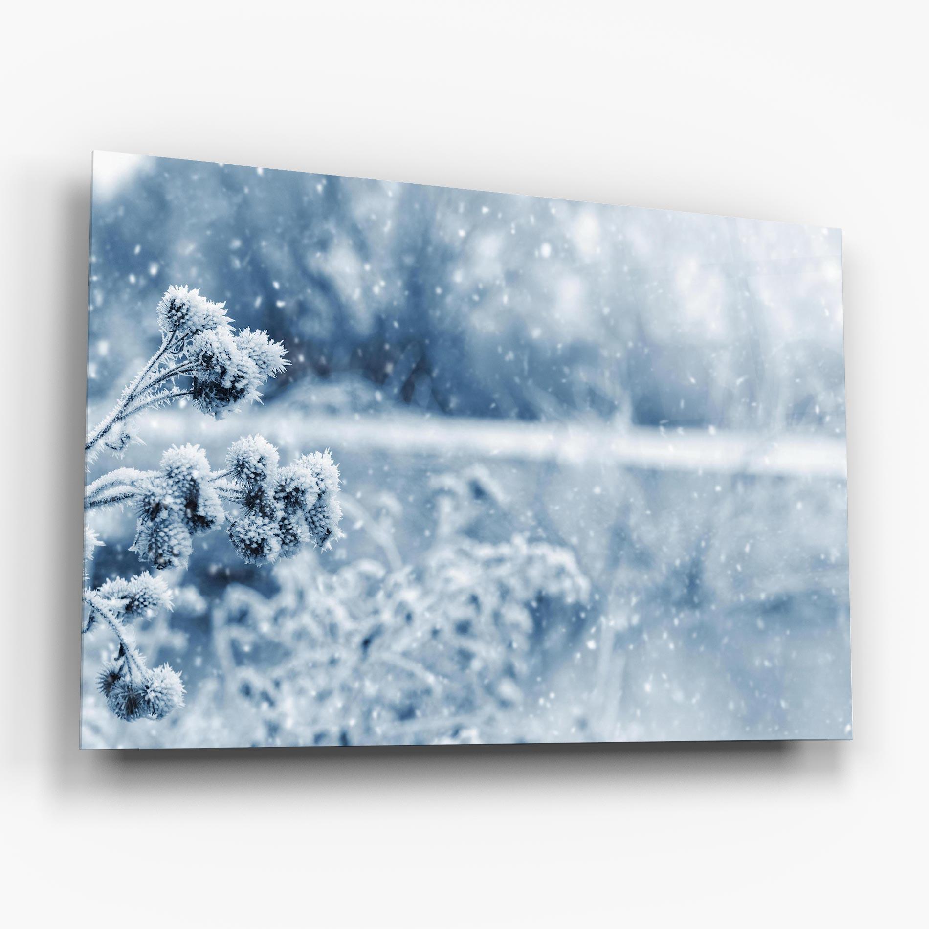 Tablou Sticla Pretty Winter Plants mockup 6