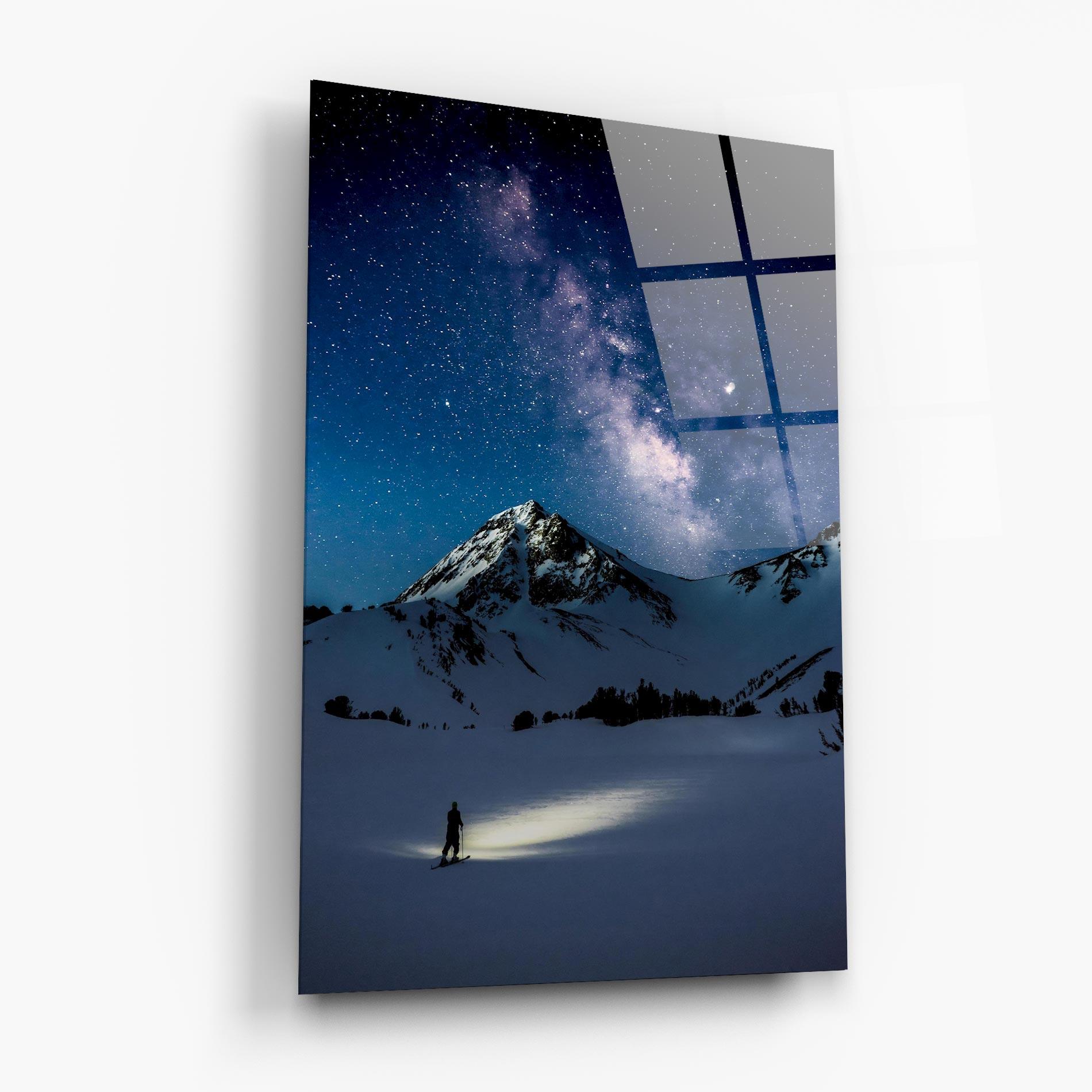 Tablou Sticla Pretty Sky Winter mockup 6