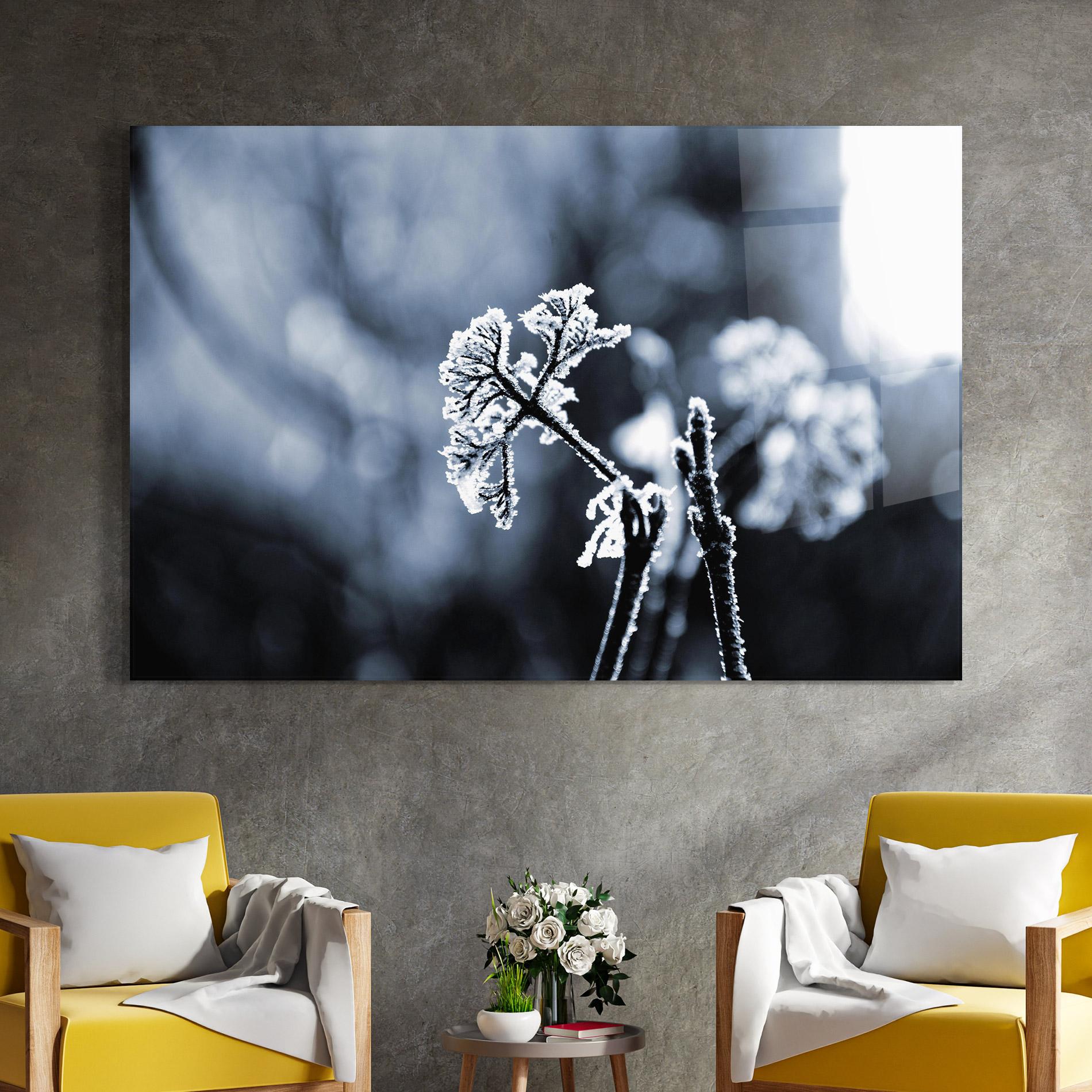 Tablou Sticla Winter Plant mockup 4