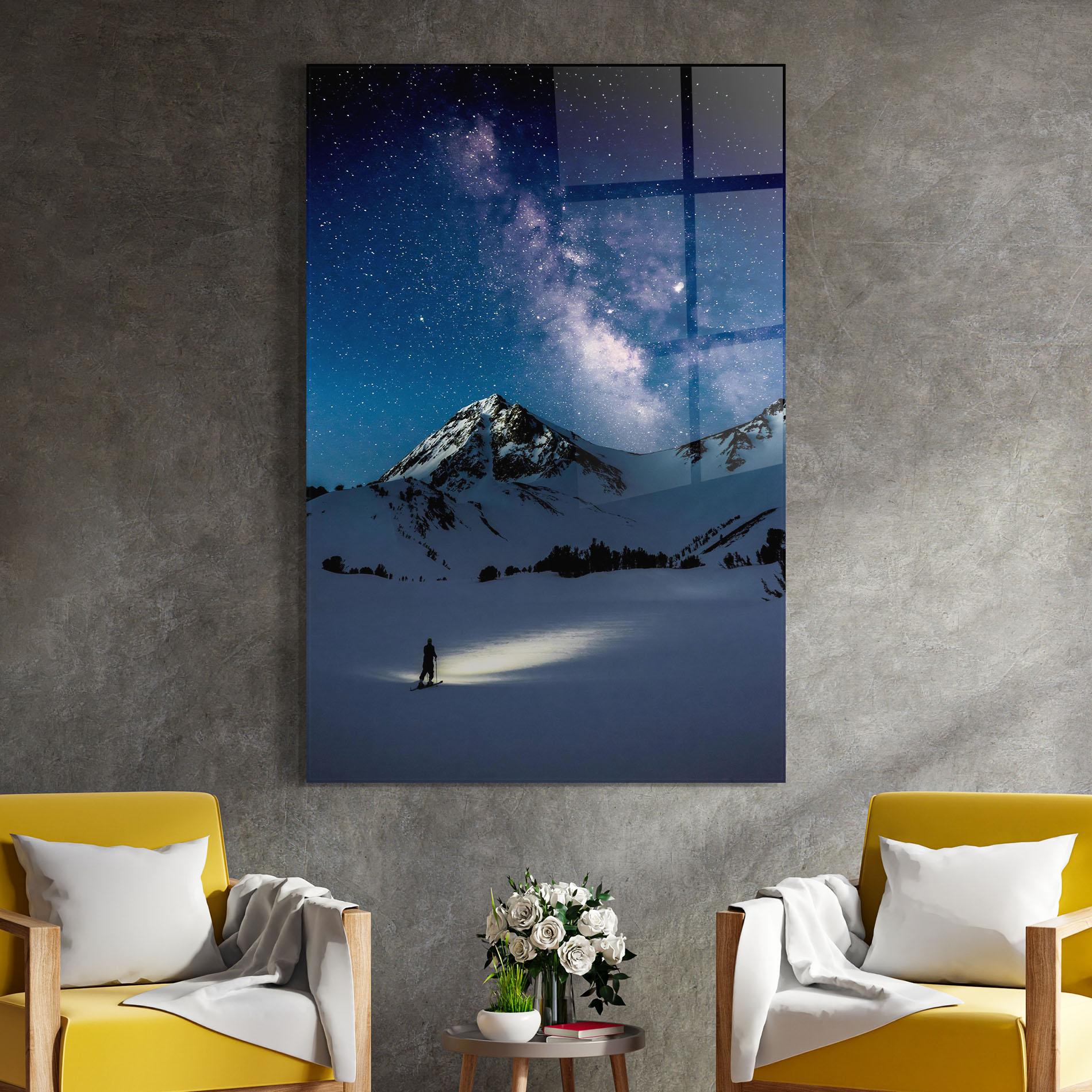 Tablou Sticla Pretty Sky Winter mockup 4