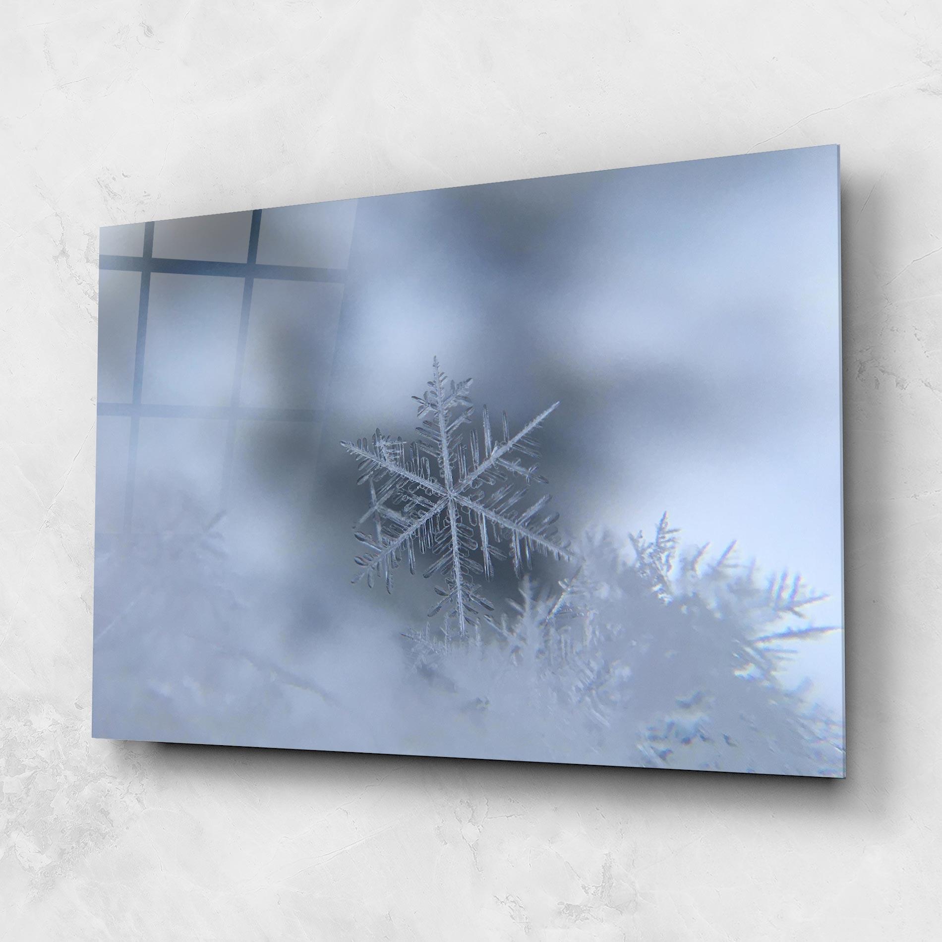 Tablou Sticla Pretty Snowflake mockup 1