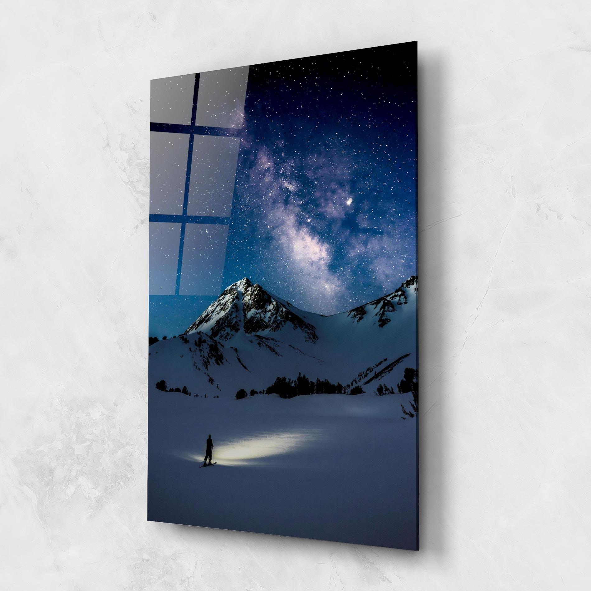 Tablou Sticla Pretty Sky Winter mockup 1