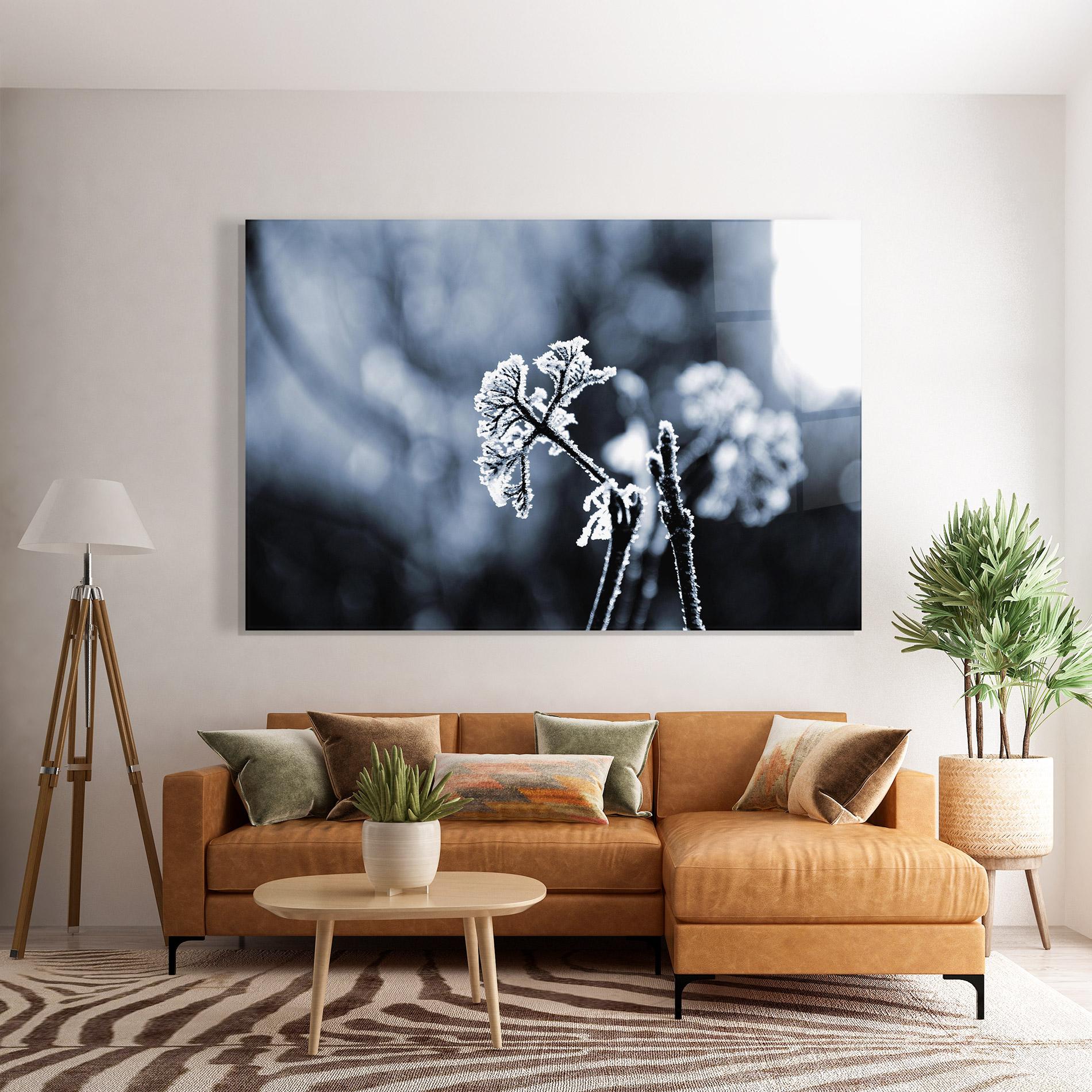 Tablou Sticla Winter Plant mockup 7