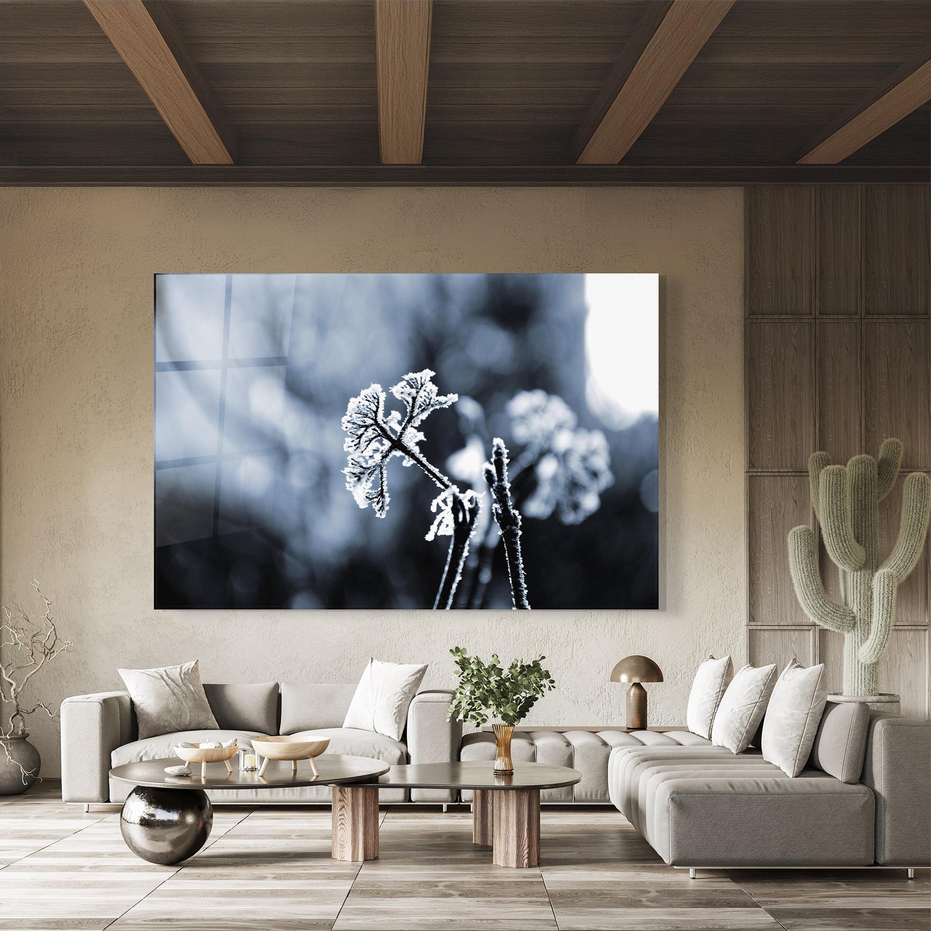 Tablou Sticla Winter Plant mockup 8