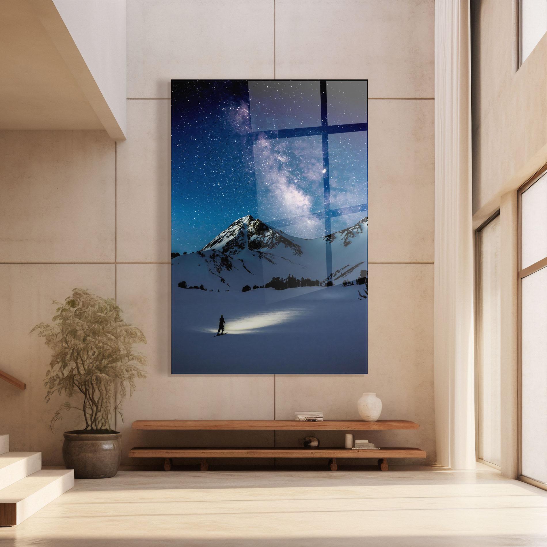Tablou Sticla Pretty Sky Winter mockup 8
