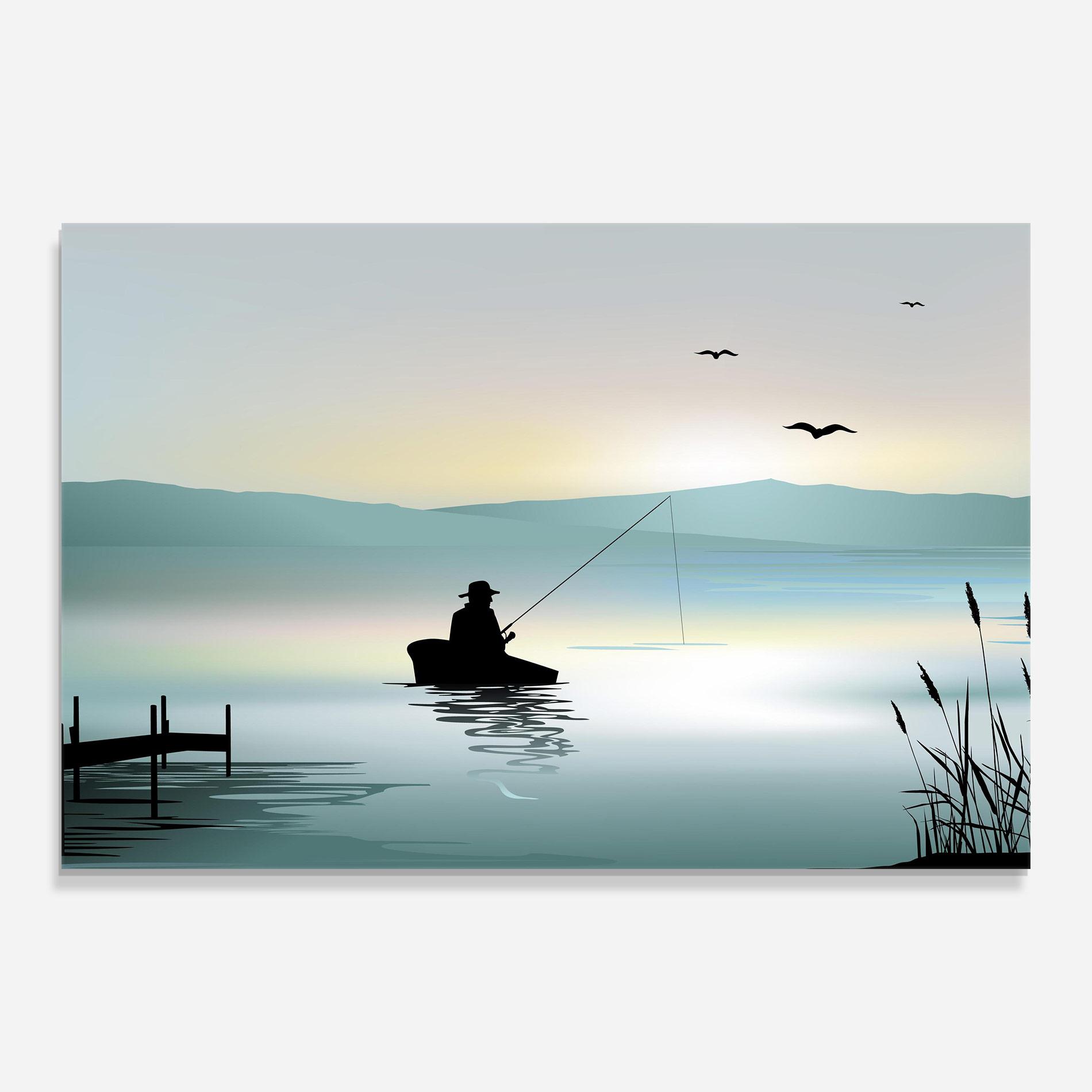 Tablou Sticla Fishman Lake View mockup 0