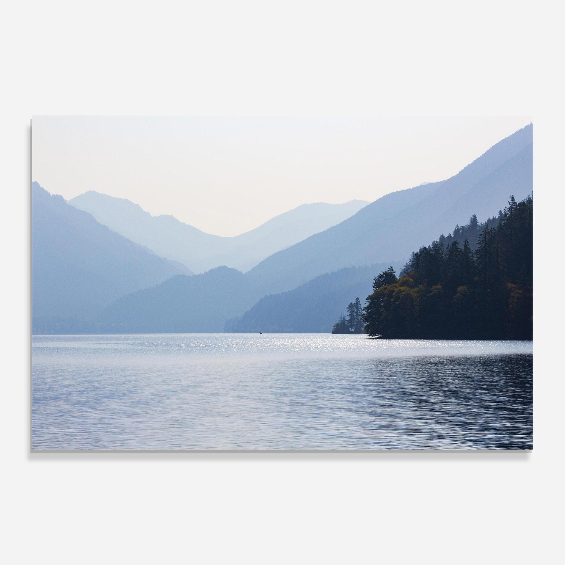 Tablou Sticla Grey Lake View mockup 0