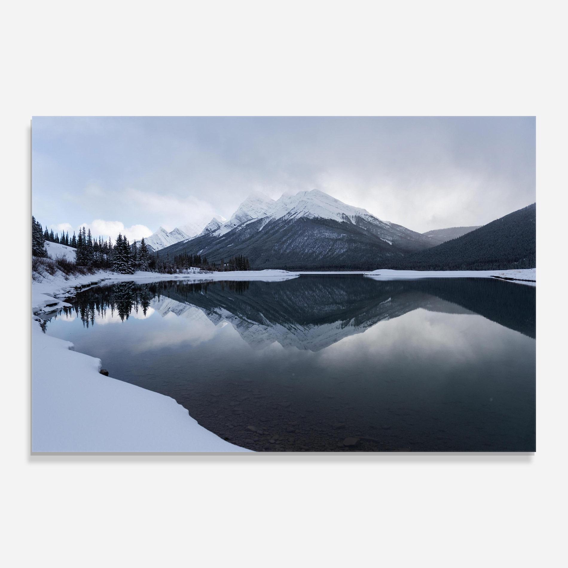 Tablou Sticla Grey Lake mockup 0