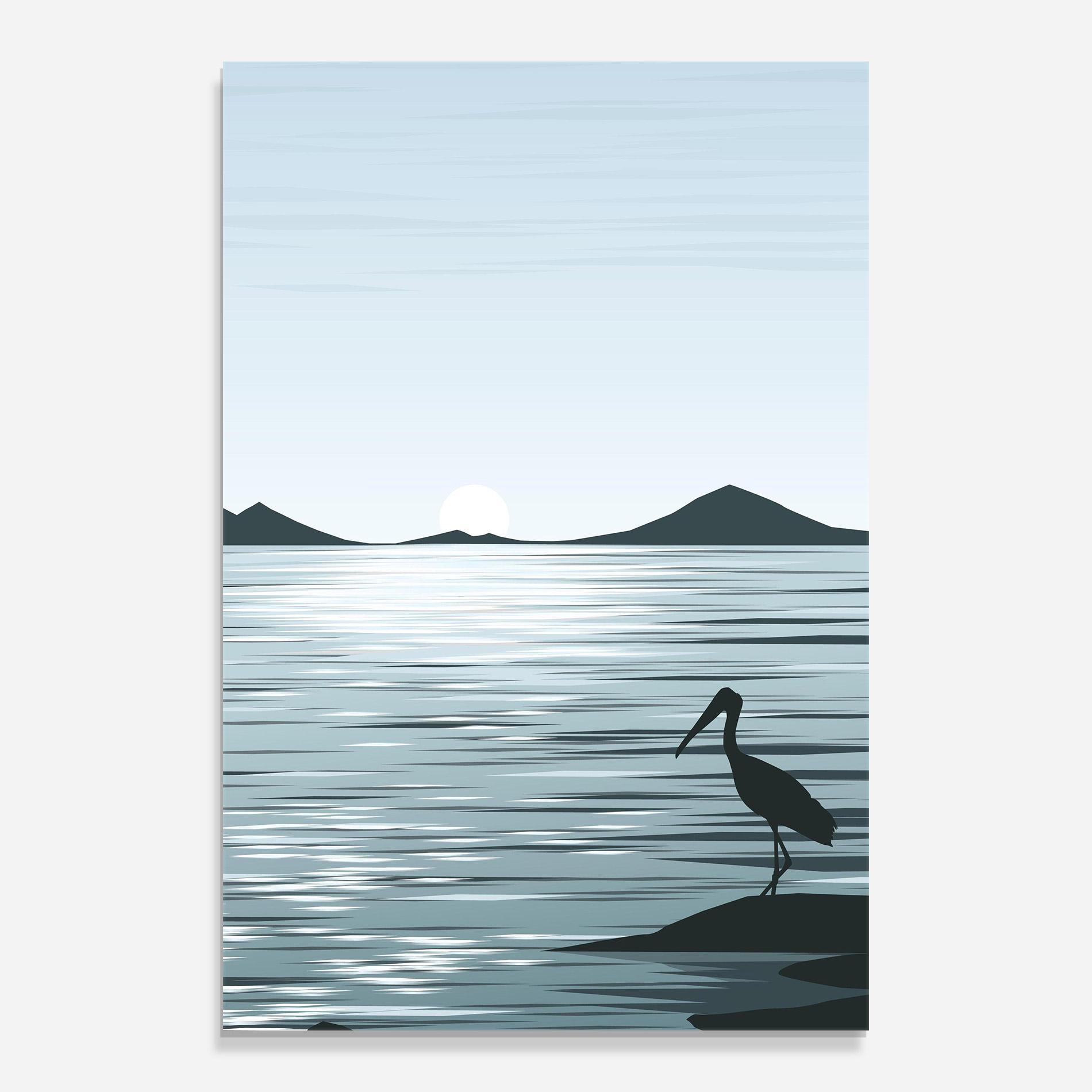 Tablou Sticla Sparkling Lake mockup 0