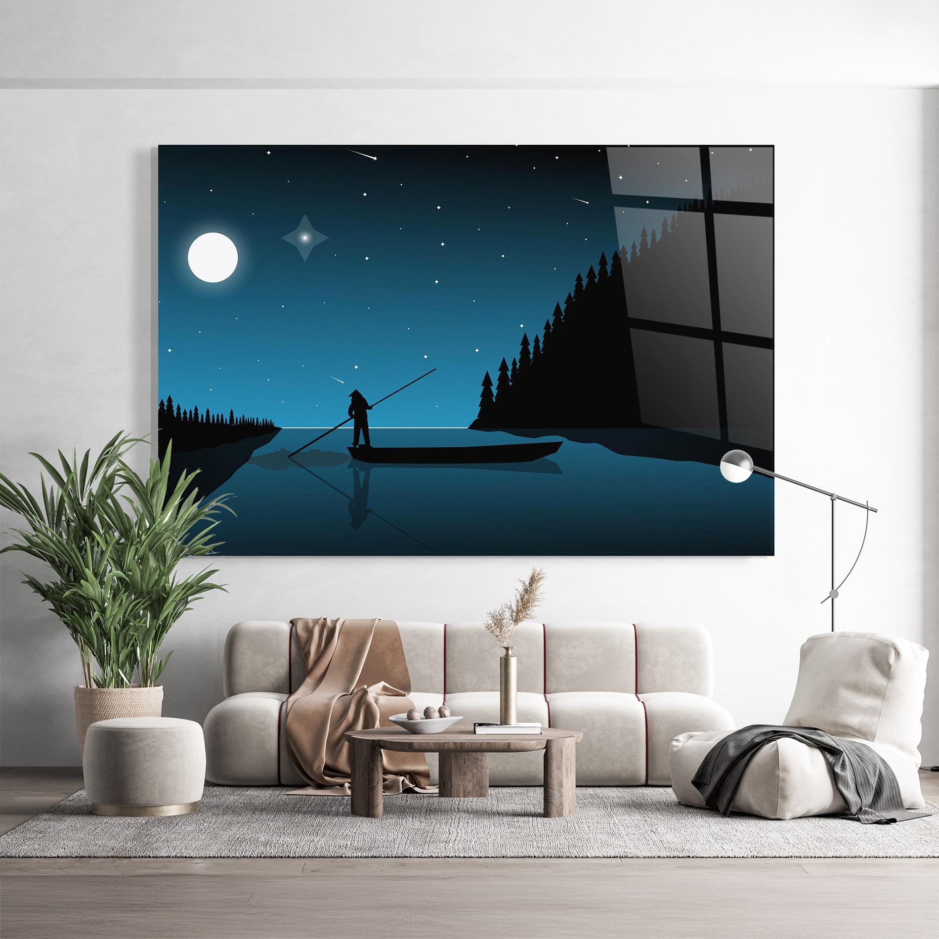 Tablou Sticla Fishman Stars mockup 9