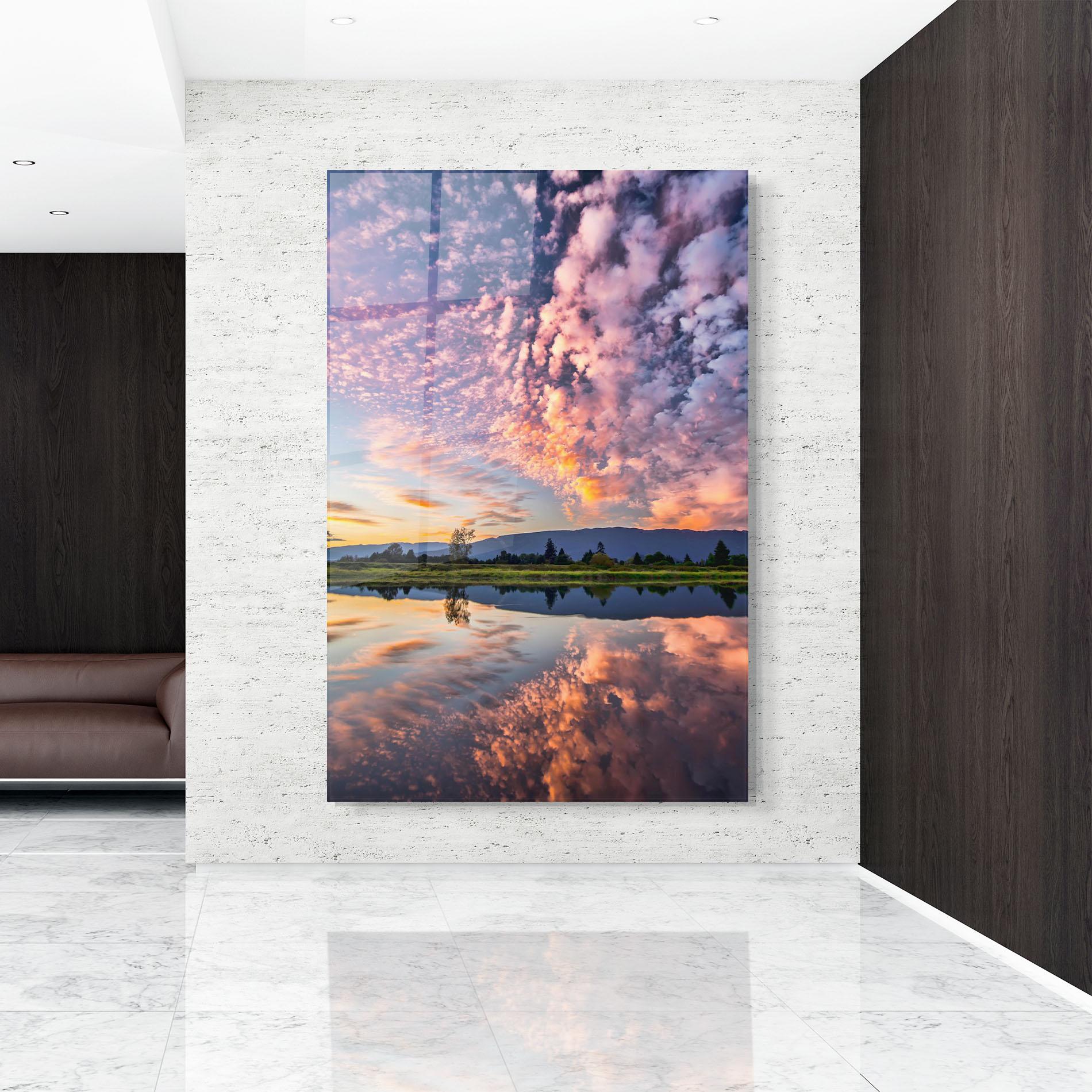 Tablou Sticla Beautiful Sky mockup 9