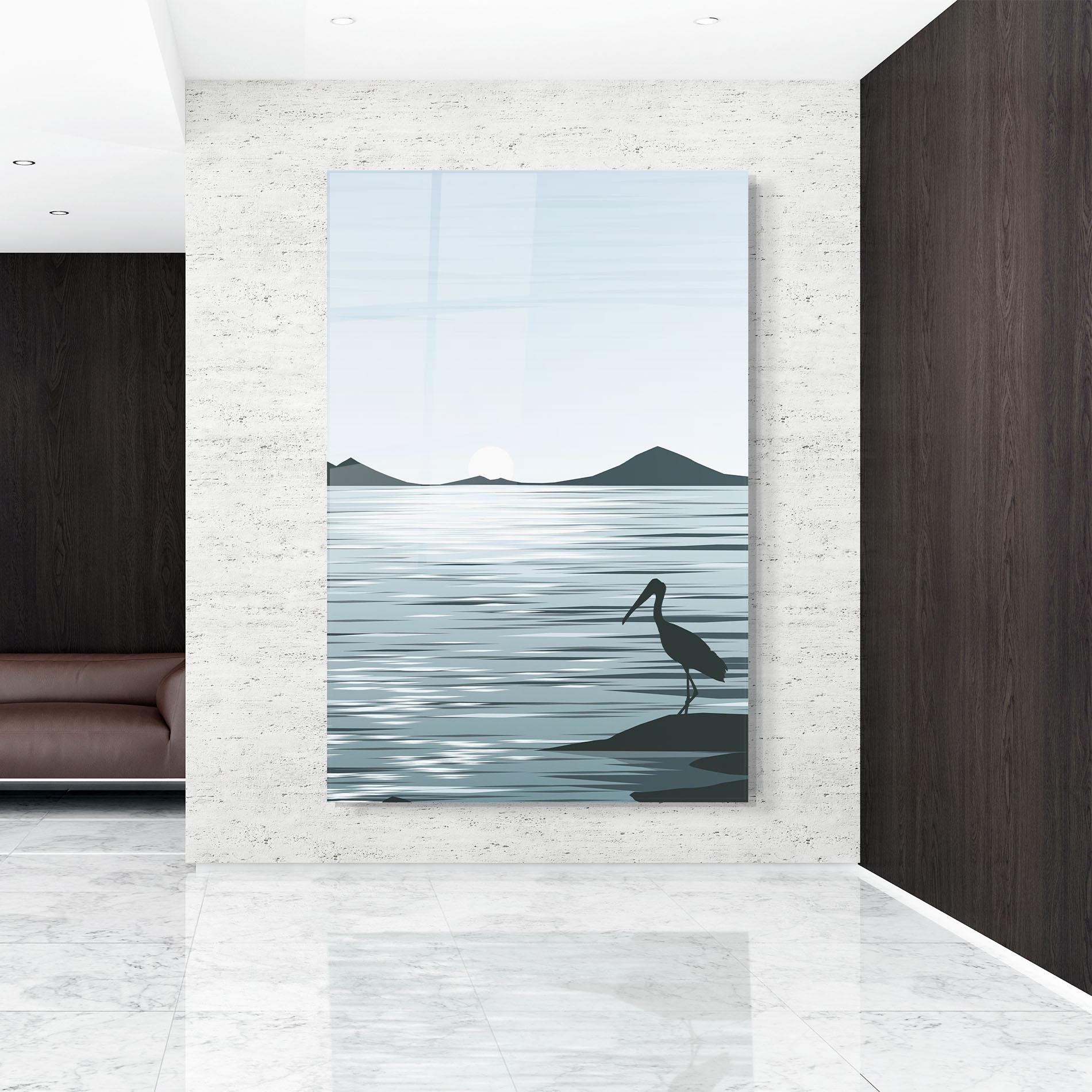 Tablou Sticla Sparkling Lake mockup 9