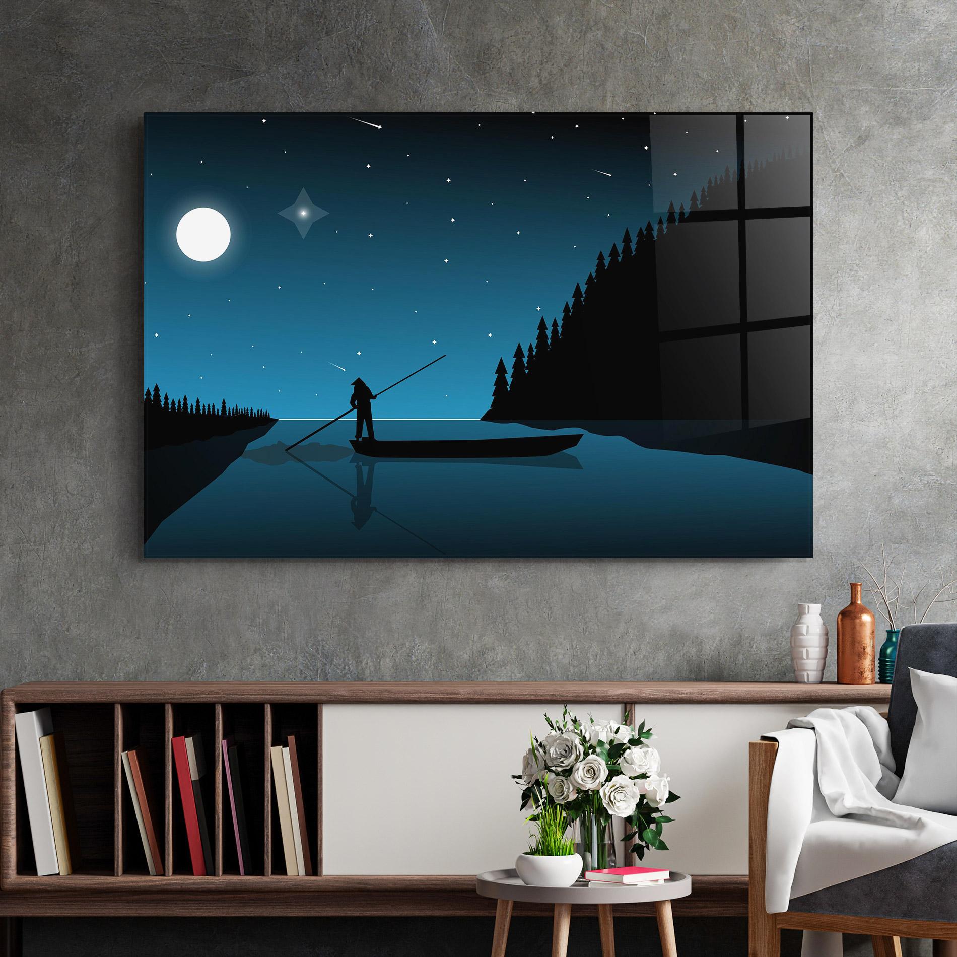 Tablou Sticla Fishman Stars mockup 2