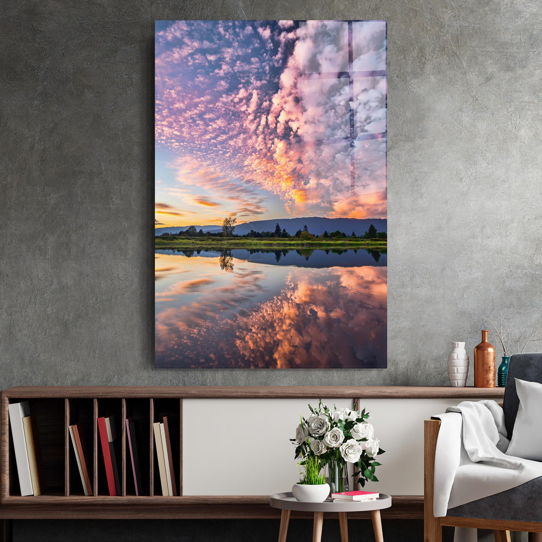 Tablou Sticla Beautiful Sky mockup 2