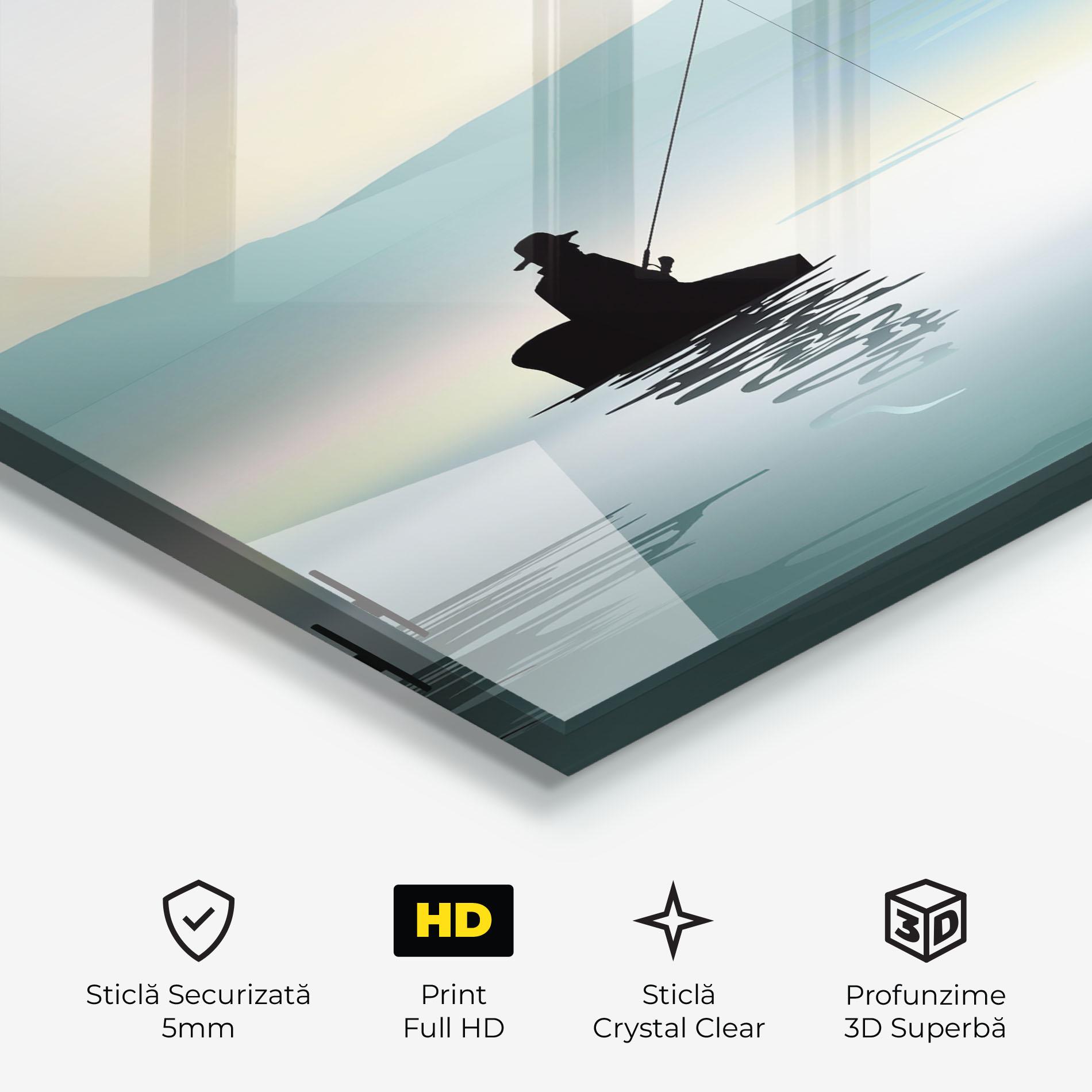 Tablou Sticla Fishman Lake View mockup 3