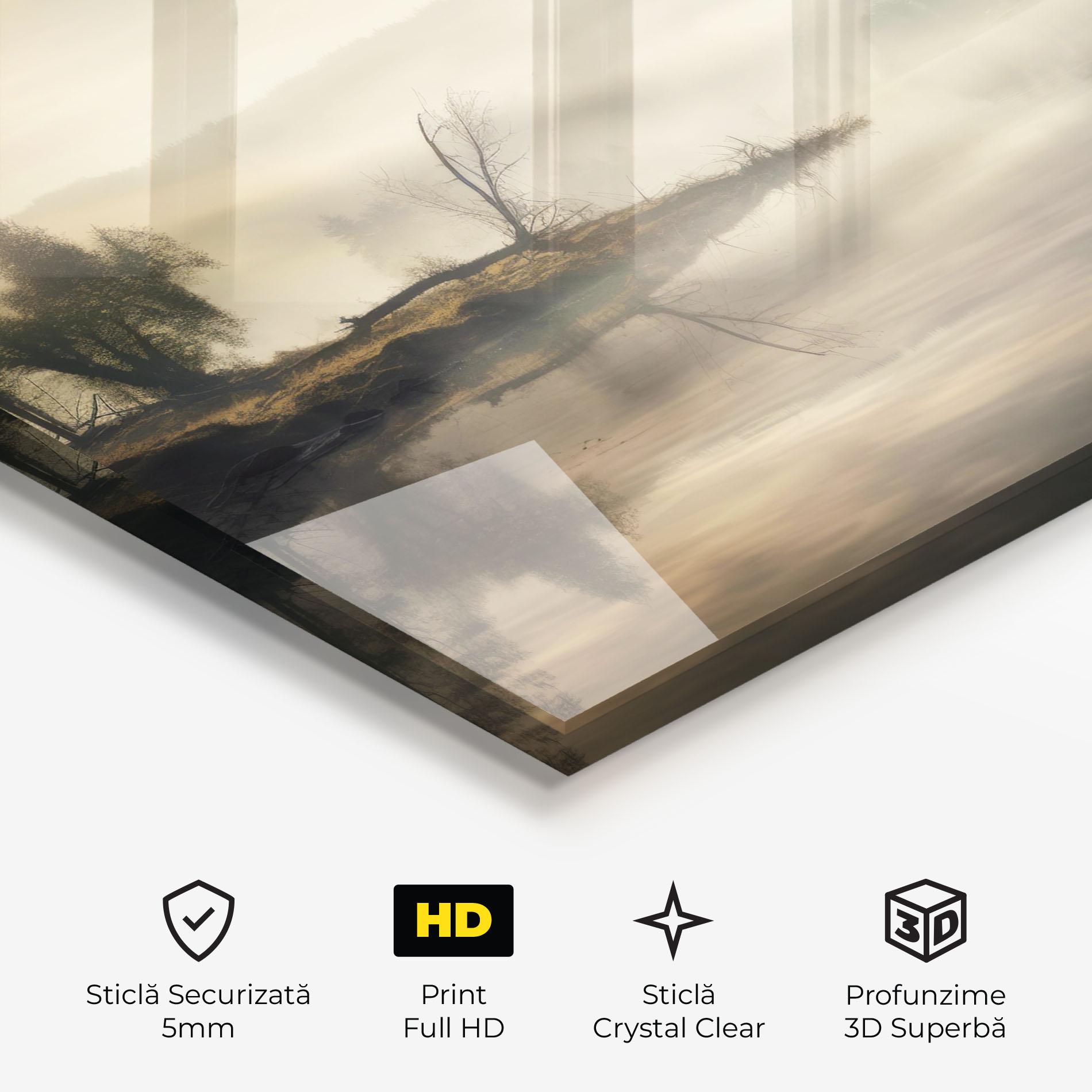 Tablou Sticla Foggy Morning mockup 3