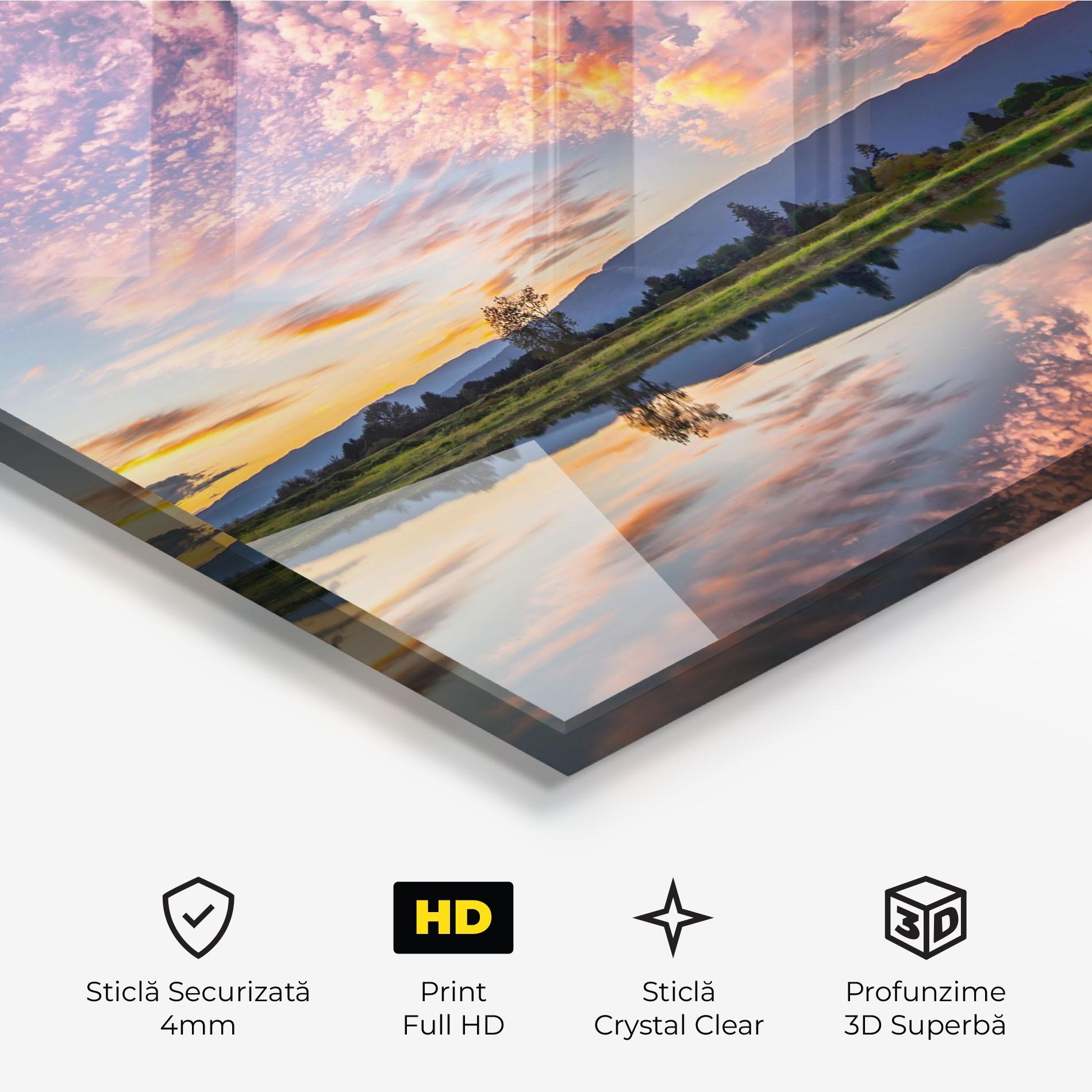 Tablou Sticla Beautiful Sky mockup 3