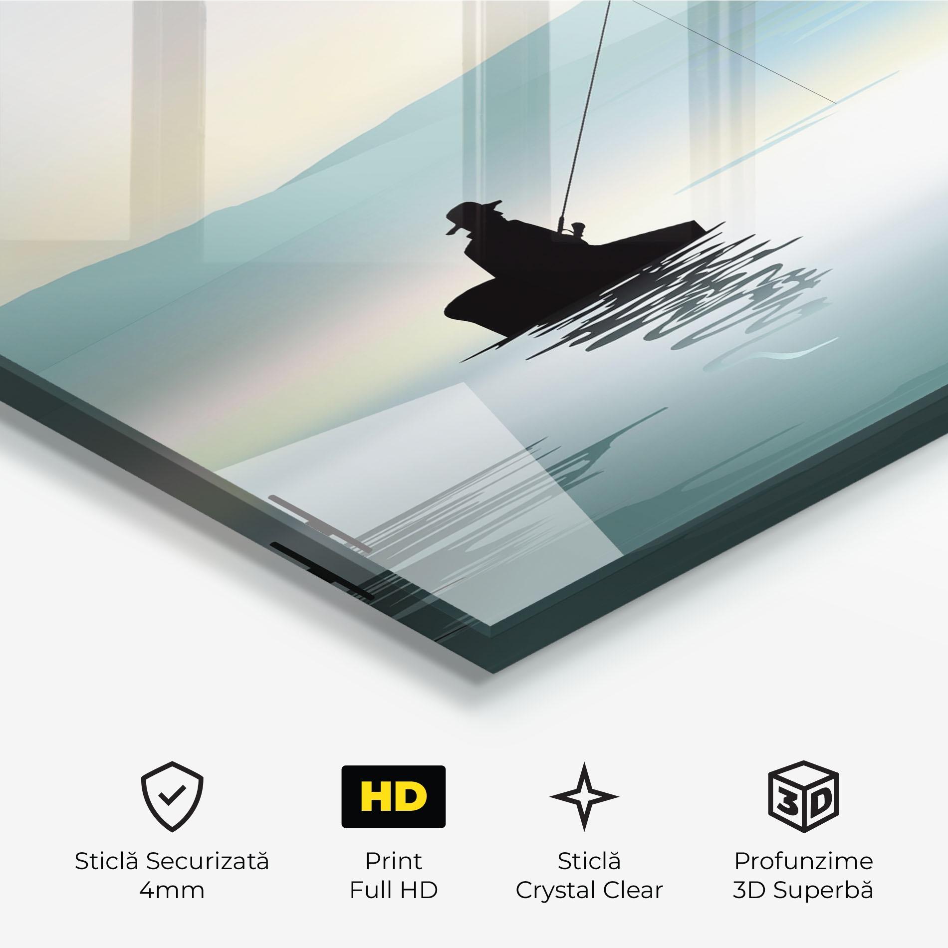 Tablou Sticla Fishman Lake View mockup 3