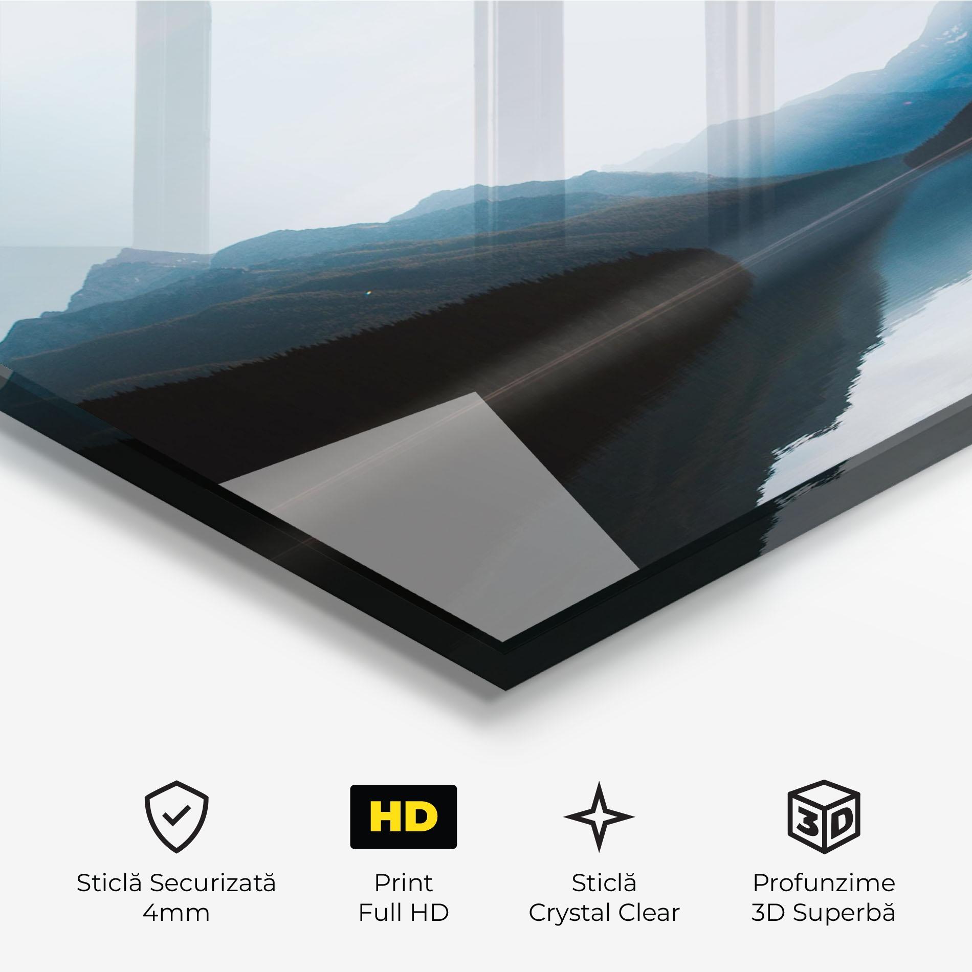 Tablou Sticla Foggy Blue Light mockup 3