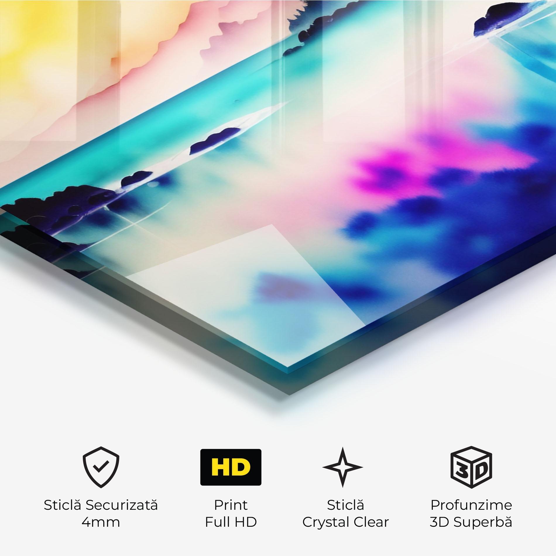 Tablou Sticla Lake Painting mockup 3