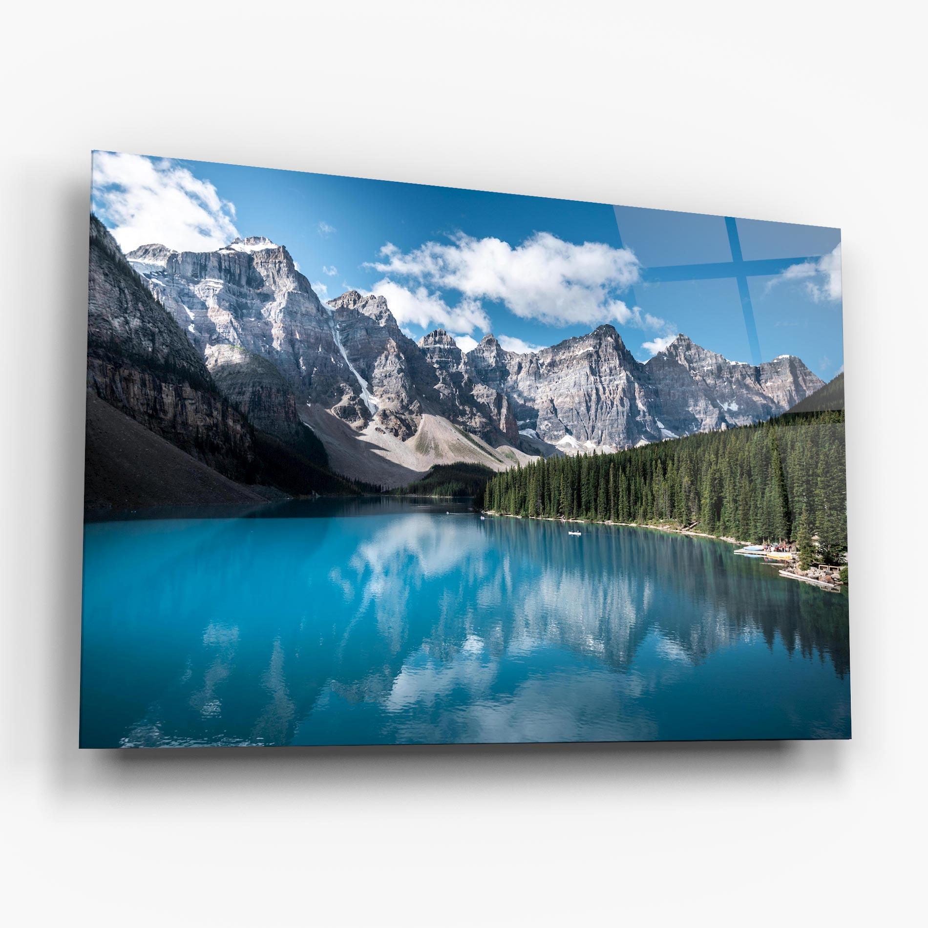 Tablou Sticla Beautiful Lake Canada mockup 6