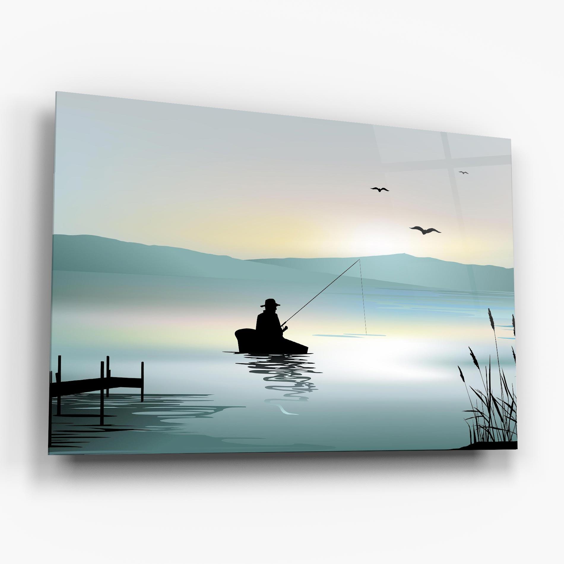 Tablou Sticla Fishman Lake View mockup 6