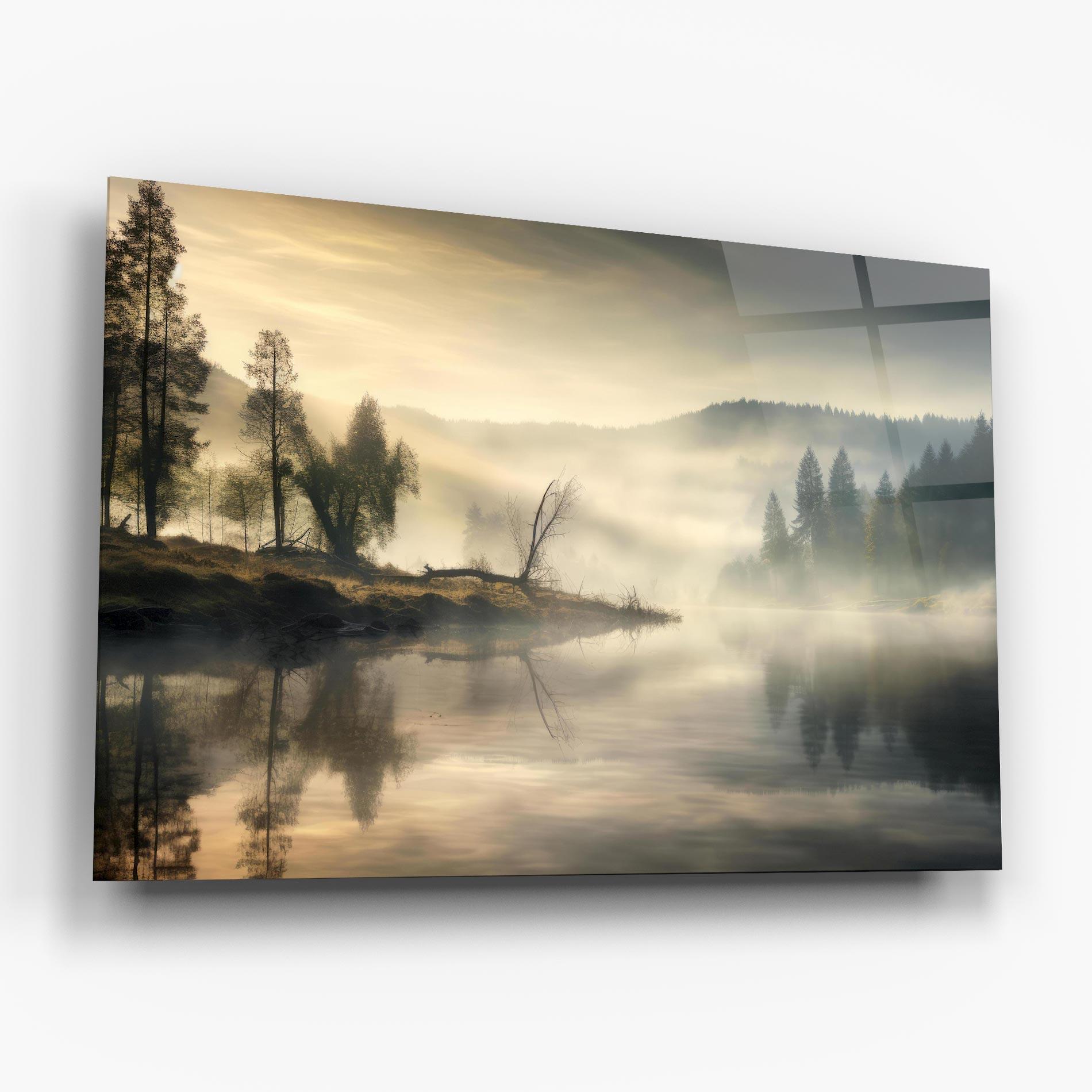 Tablou Sticla Foggy Morning mockup 6