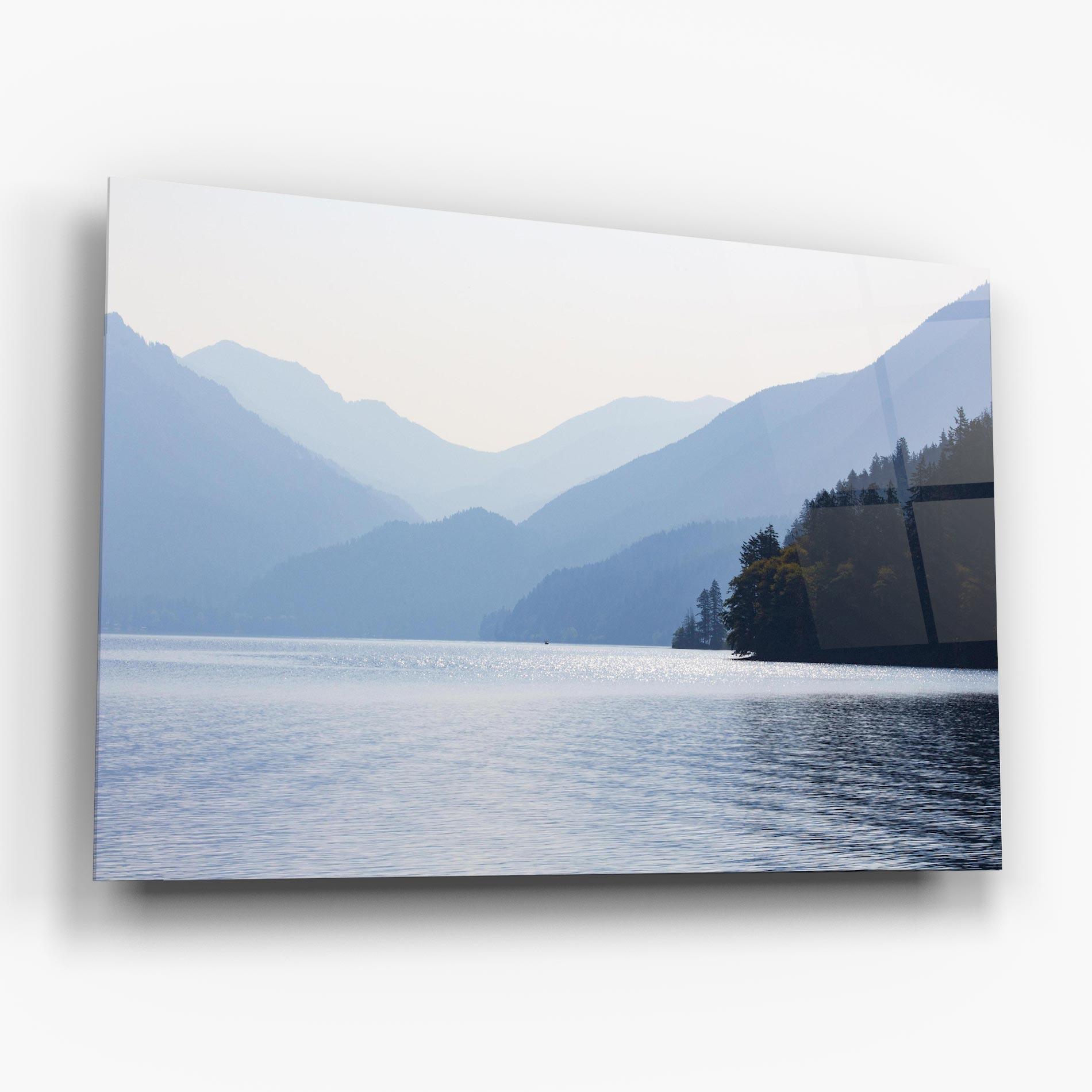 Tablou Sticla Grey Lake View mockup 6