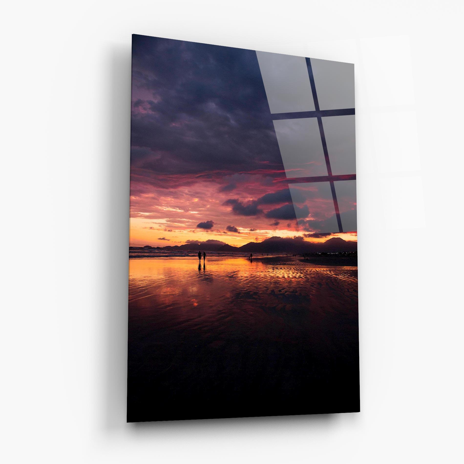 Tablou Sticla Beach At Sunset mockup 6